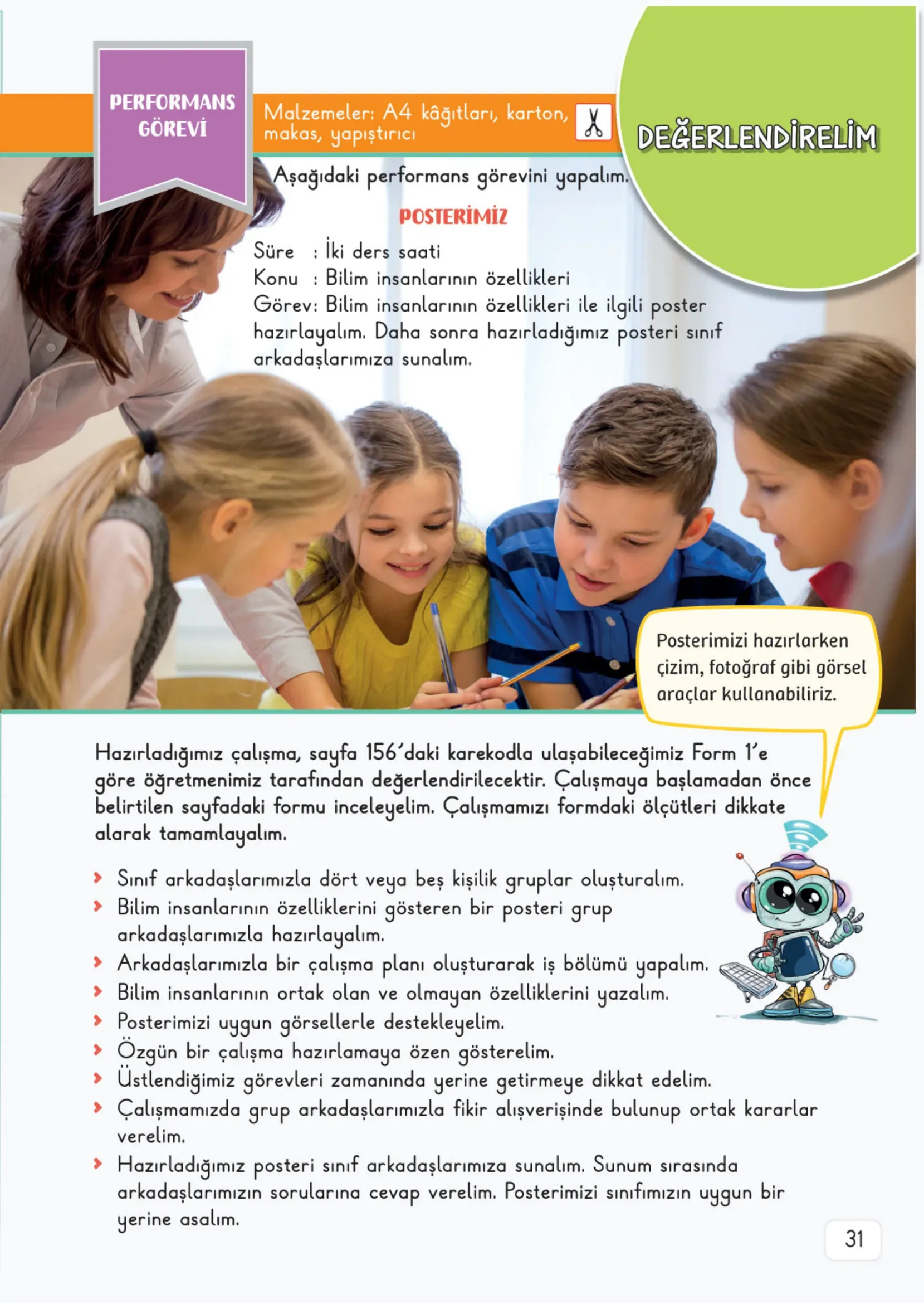3. Sınıf Fen Bilimleri Ders Kitabı Cevapları Meb Yayınları 1. Kitap Sayfa 31