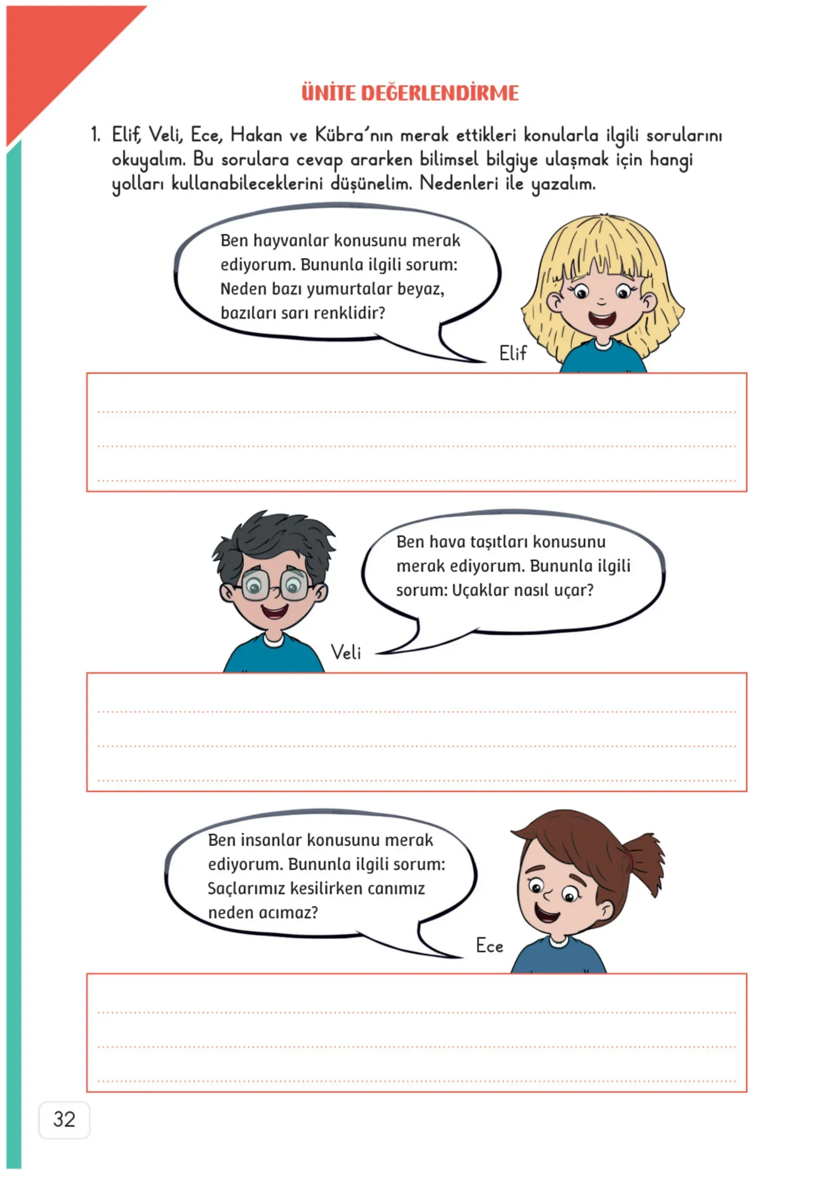3. Sınıf Fen Bilimleri Ders Kitabı Cevapları Meb Yayınları 1. Kitap Sayfa 32