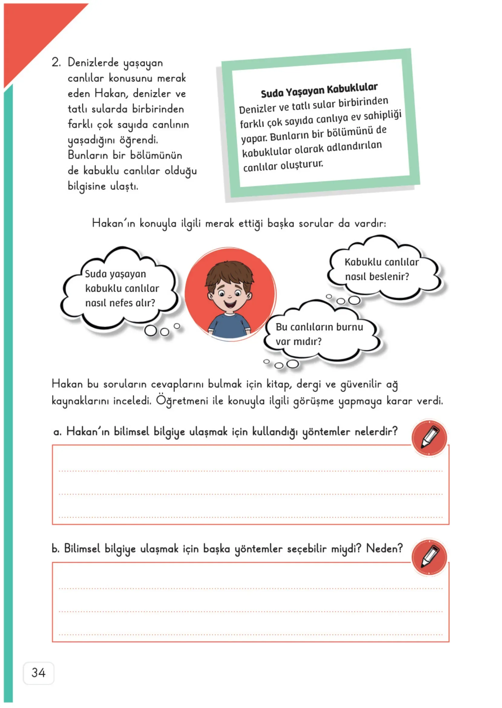 3. Sınıf Fen Bilimleri Ders Kitabı Cevapları Meb Yayınları 1. Kitap Sayfa 34