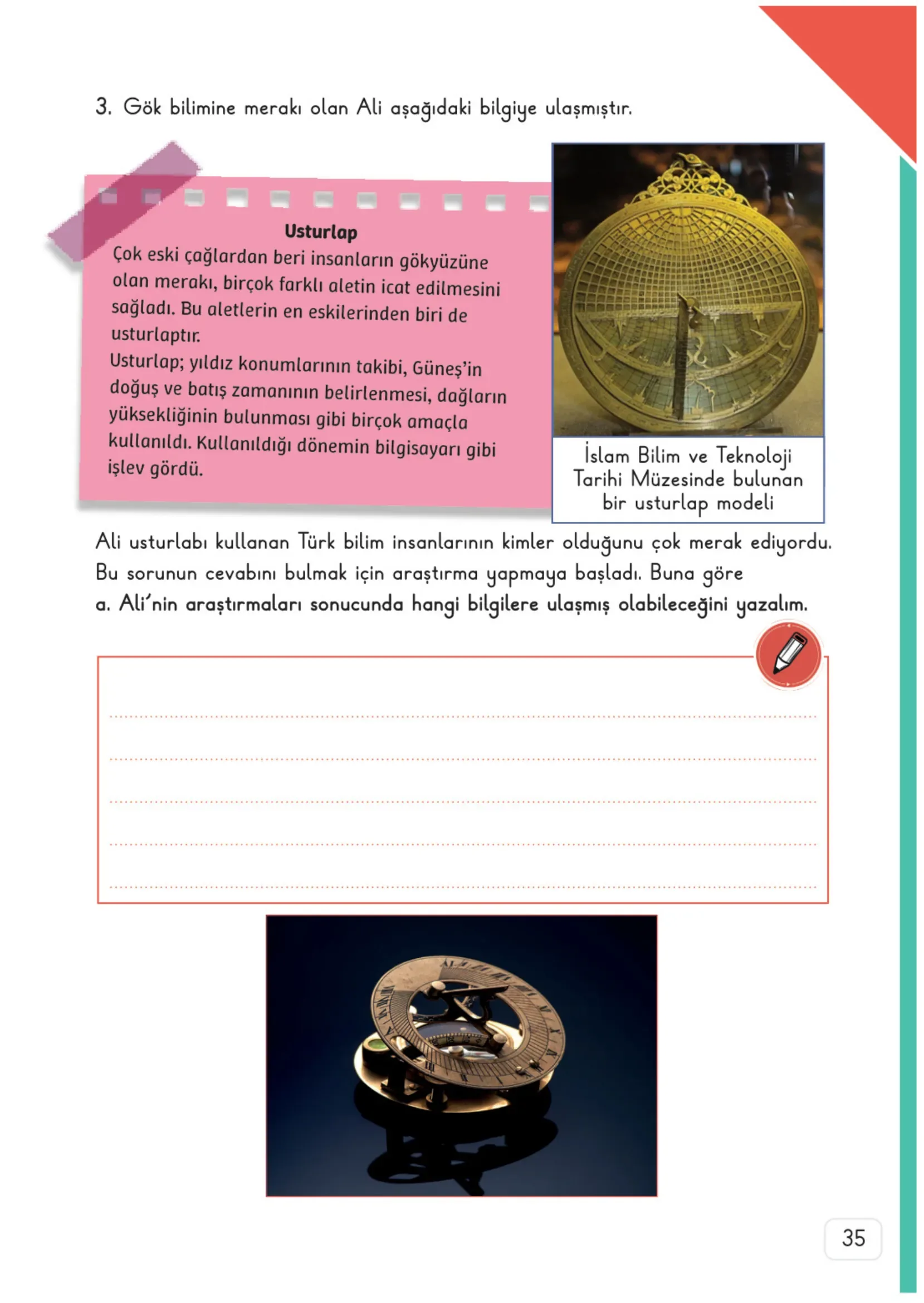 3. Sınıf Fen Bilimleri Ders Kitabı Cevapları Meb Yayınları 1. Kitap Sayfa 35