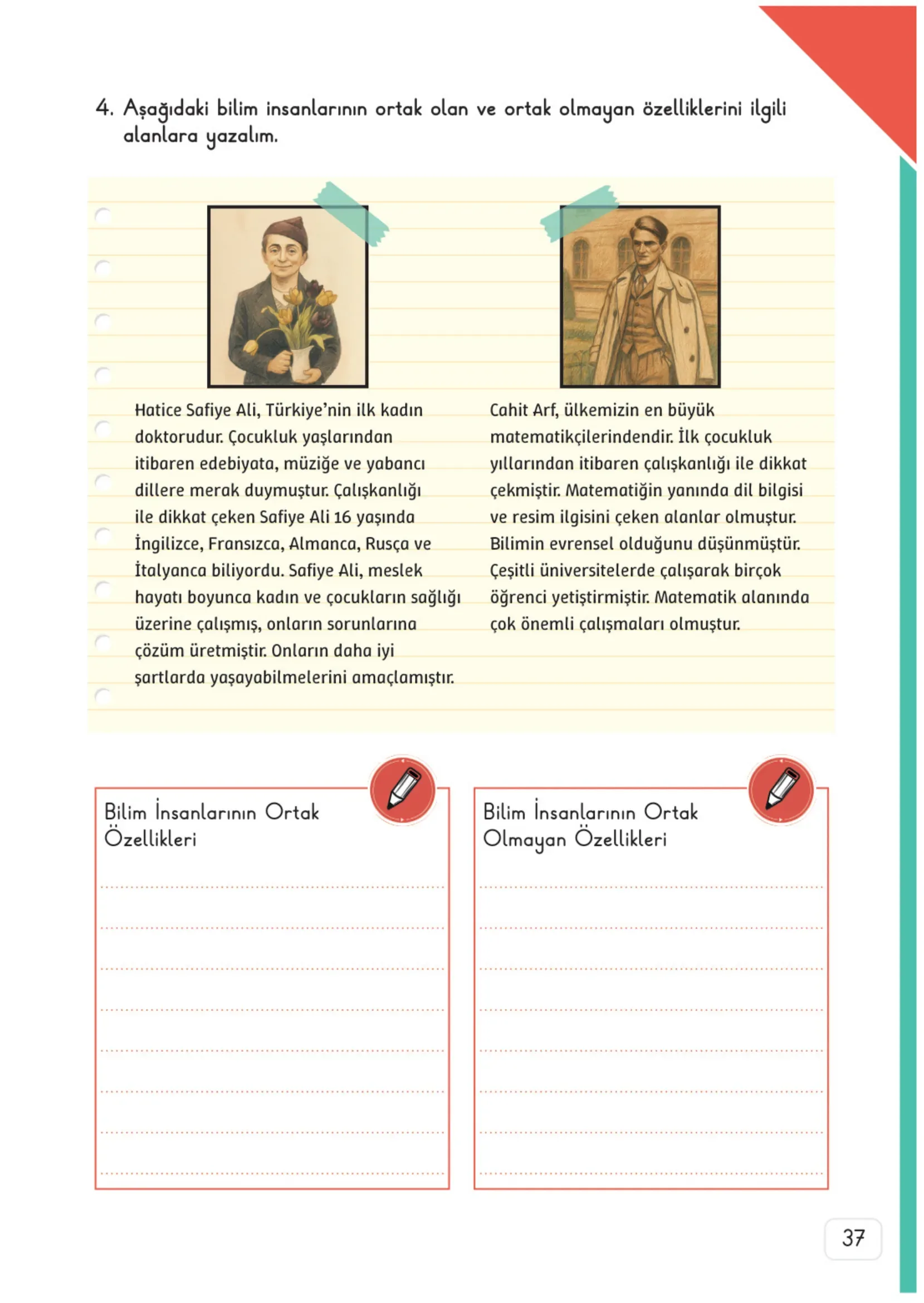 3. Sınıf Fen Bilimleri Ders Kitabı Cevapları Meb Yayınları 1. Kitap Sayfa 37