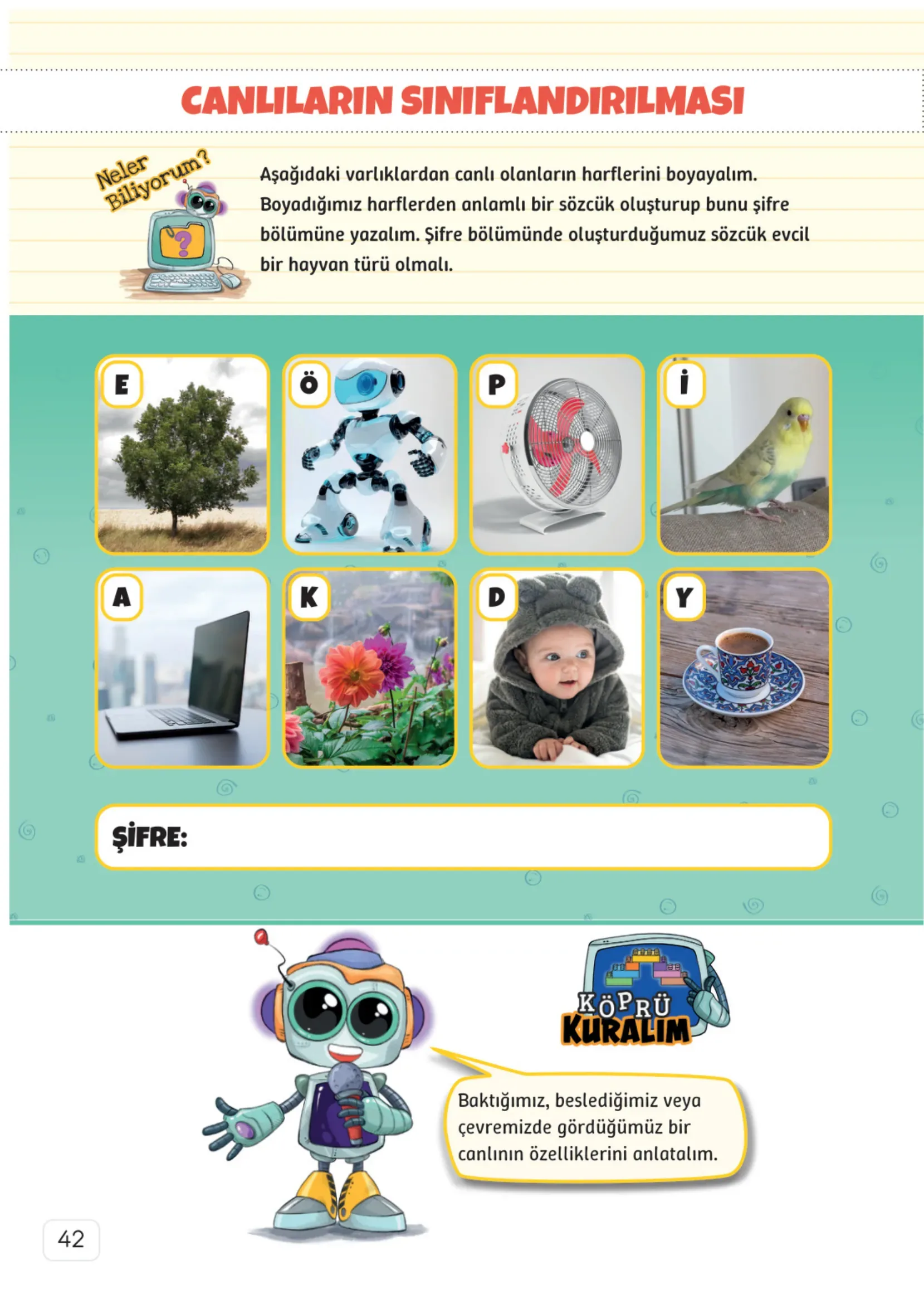 3. Sınıf Fen Bilimleri Ders Kitabı Cevapları Meb Yayınları 1. Kitap Sayfa 42