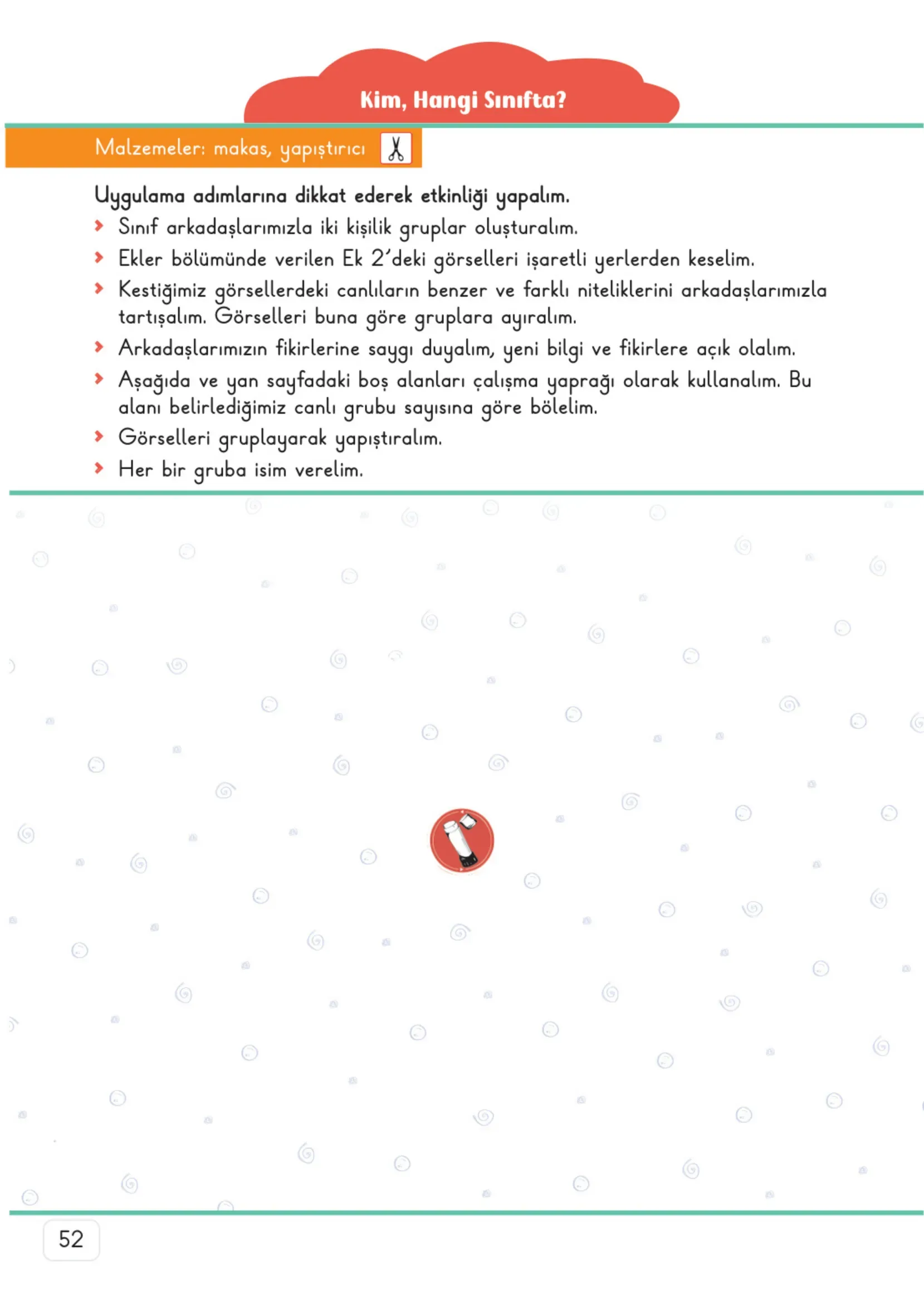 3. Sınıf Fen Bilimleri Ders Kitabı Cevapları Meb Yayınları 1. Kitap Sayfa 52