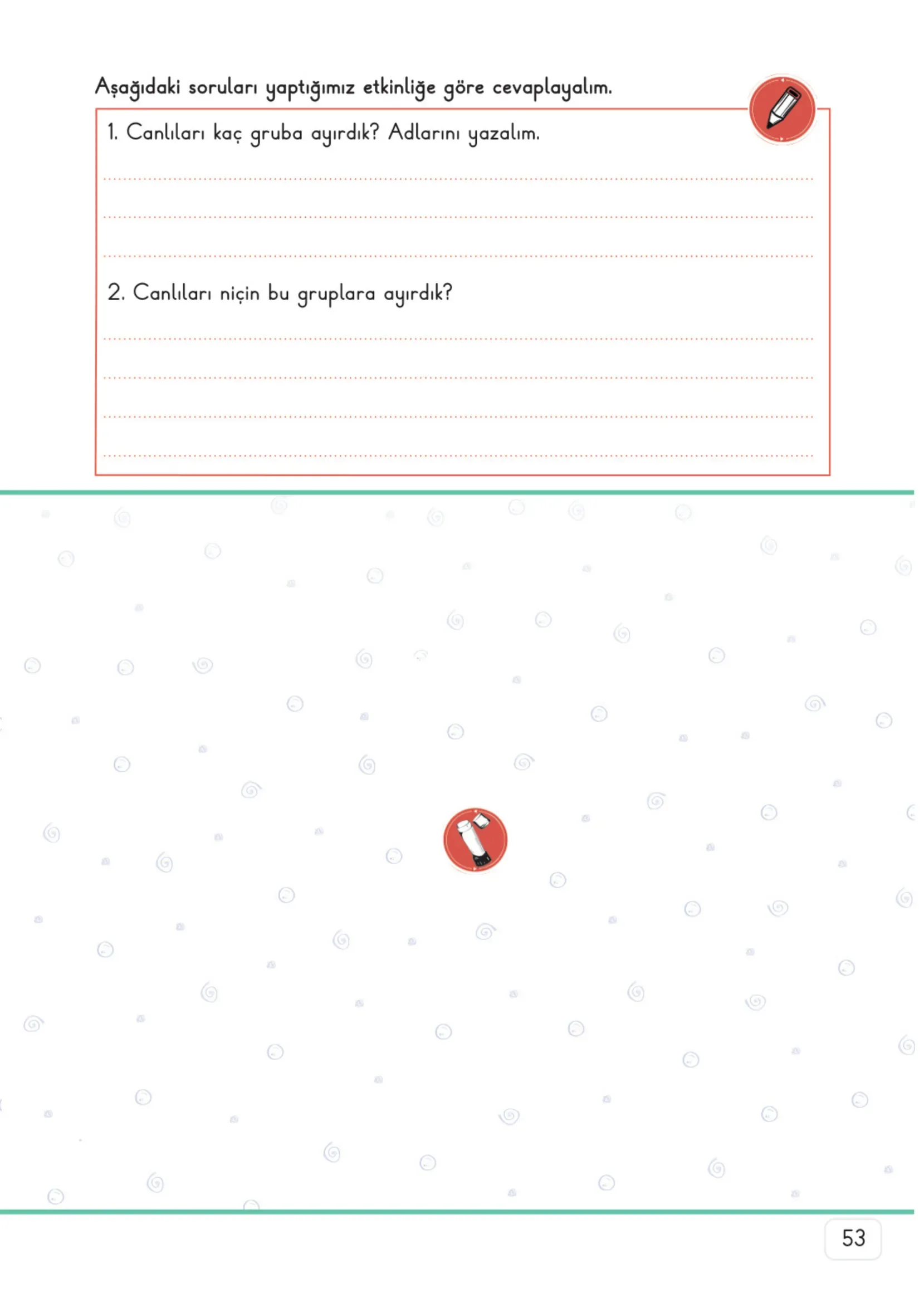 3. Sınıf Fen Bilimleri Ders Kitabı Cevapları Meb Yayınları 1. Kitap Sayfa 53