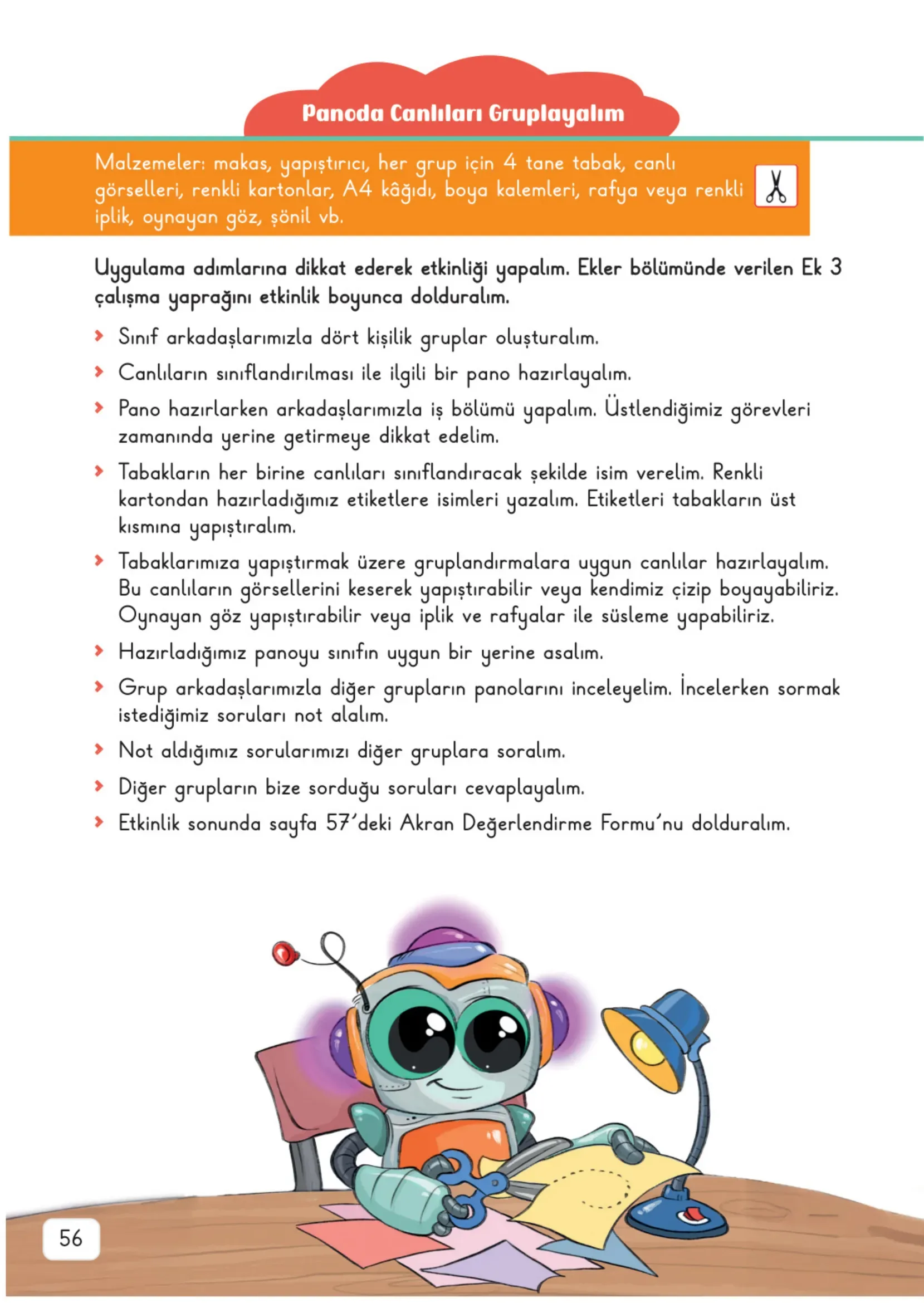 3. Sınıf Fen Bilimleri Ders Kitabı Cevapları Meb Yayınları 1. Kitap Sayfa 56