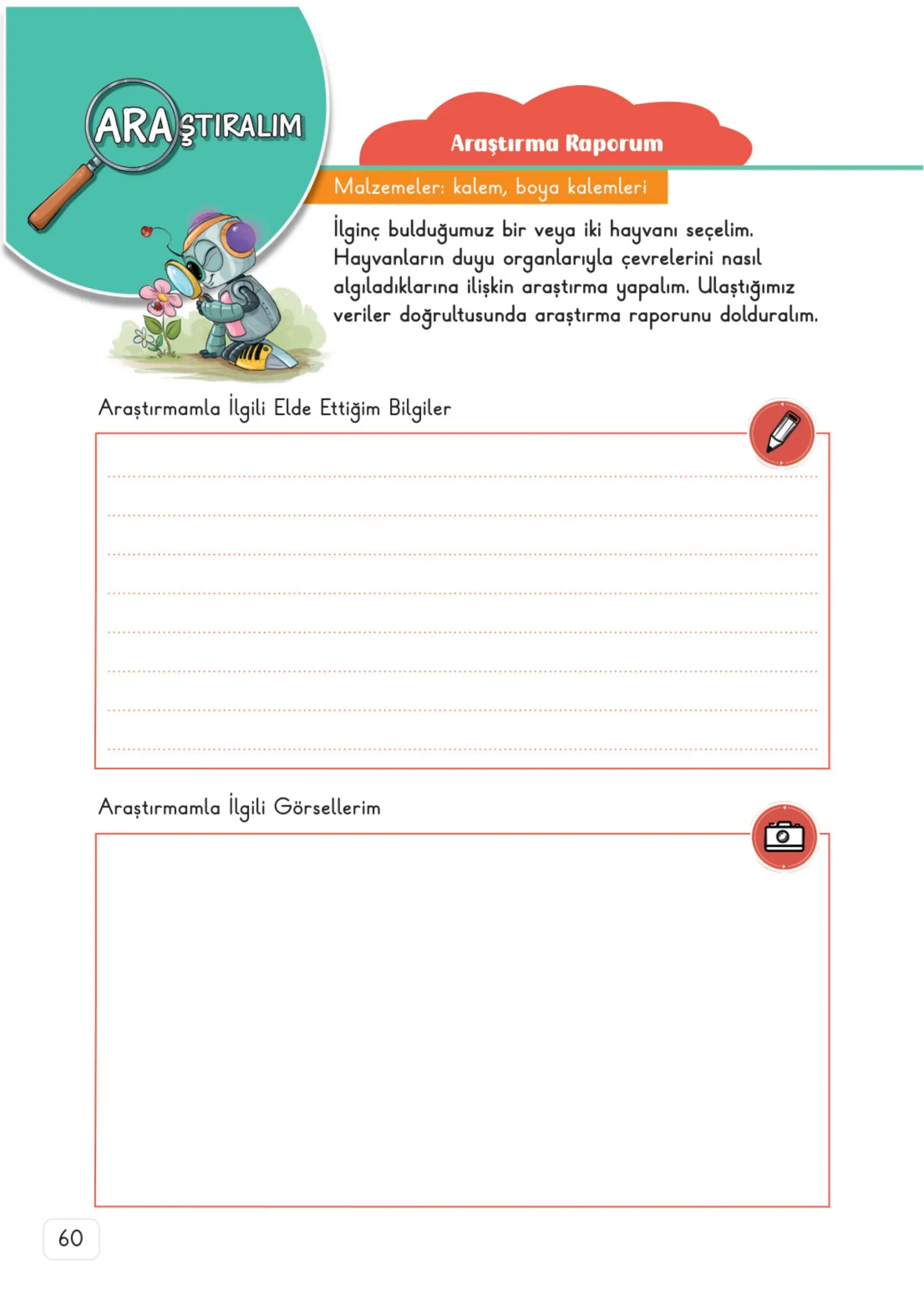 3. Sınıf Fen Bilimleri Ders Kitabı Cevapları Meb Yayınları 1. Kitap Sayfa 60