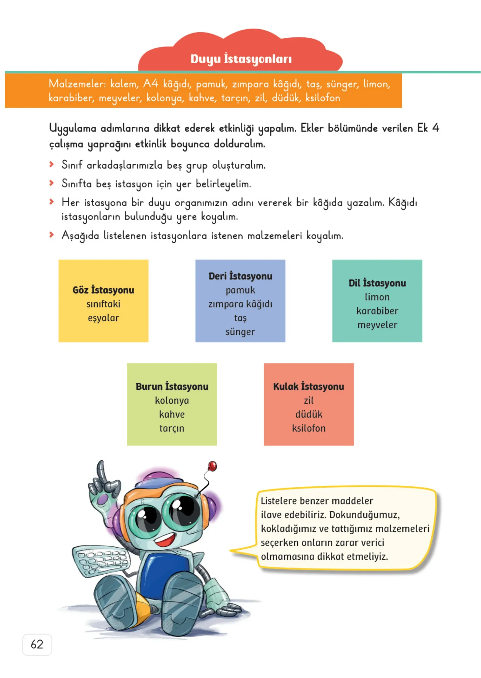 3. Sınıf Fen Bilimleri Ders Kitabı Cevapları Meb Yayınları 1. Kitap Sayfa 62