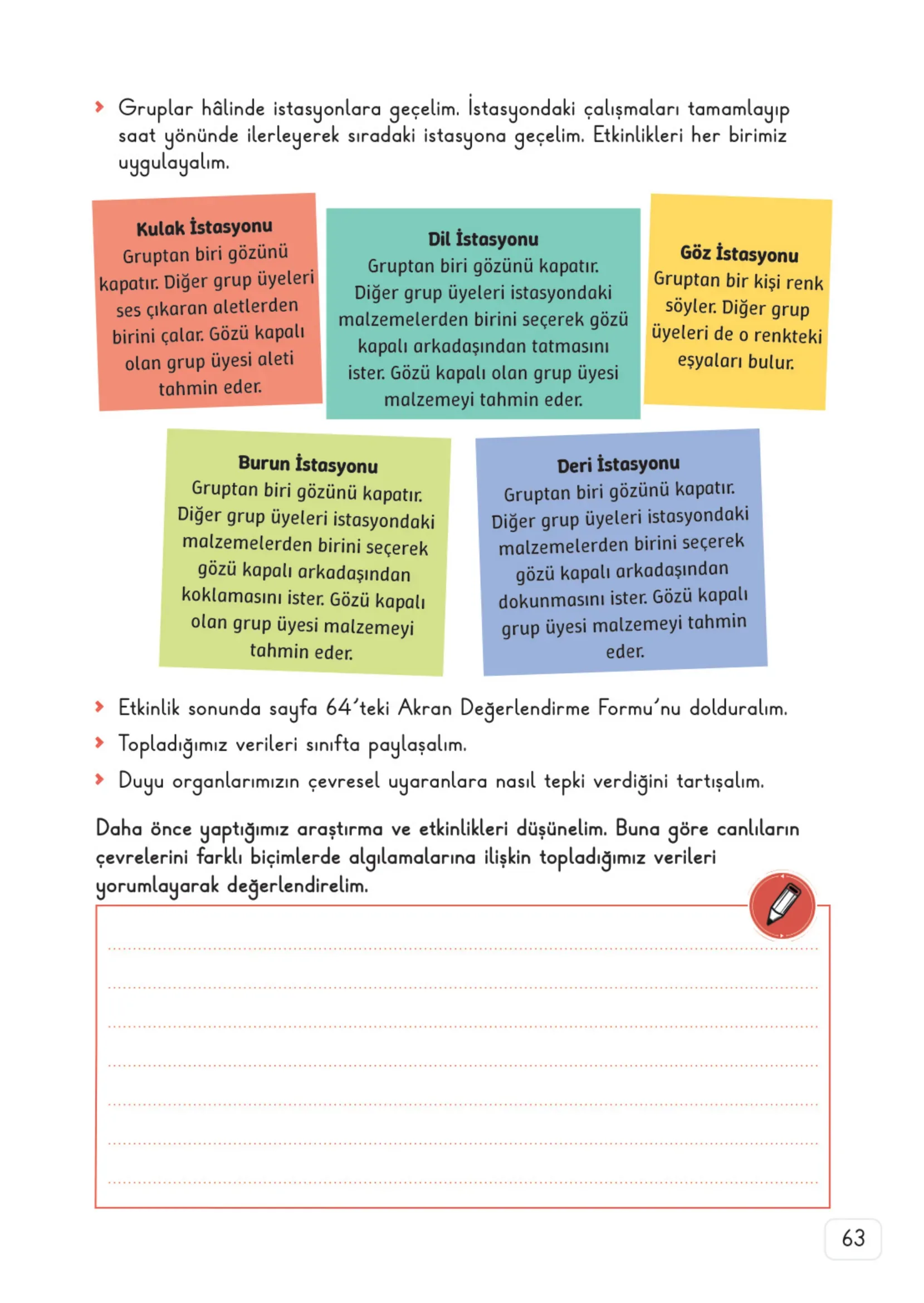 3. Sınıf Fen Bilimleri Ders Kitabı Cevapları Meb Yayınları 1. Kitap Sayfa 63