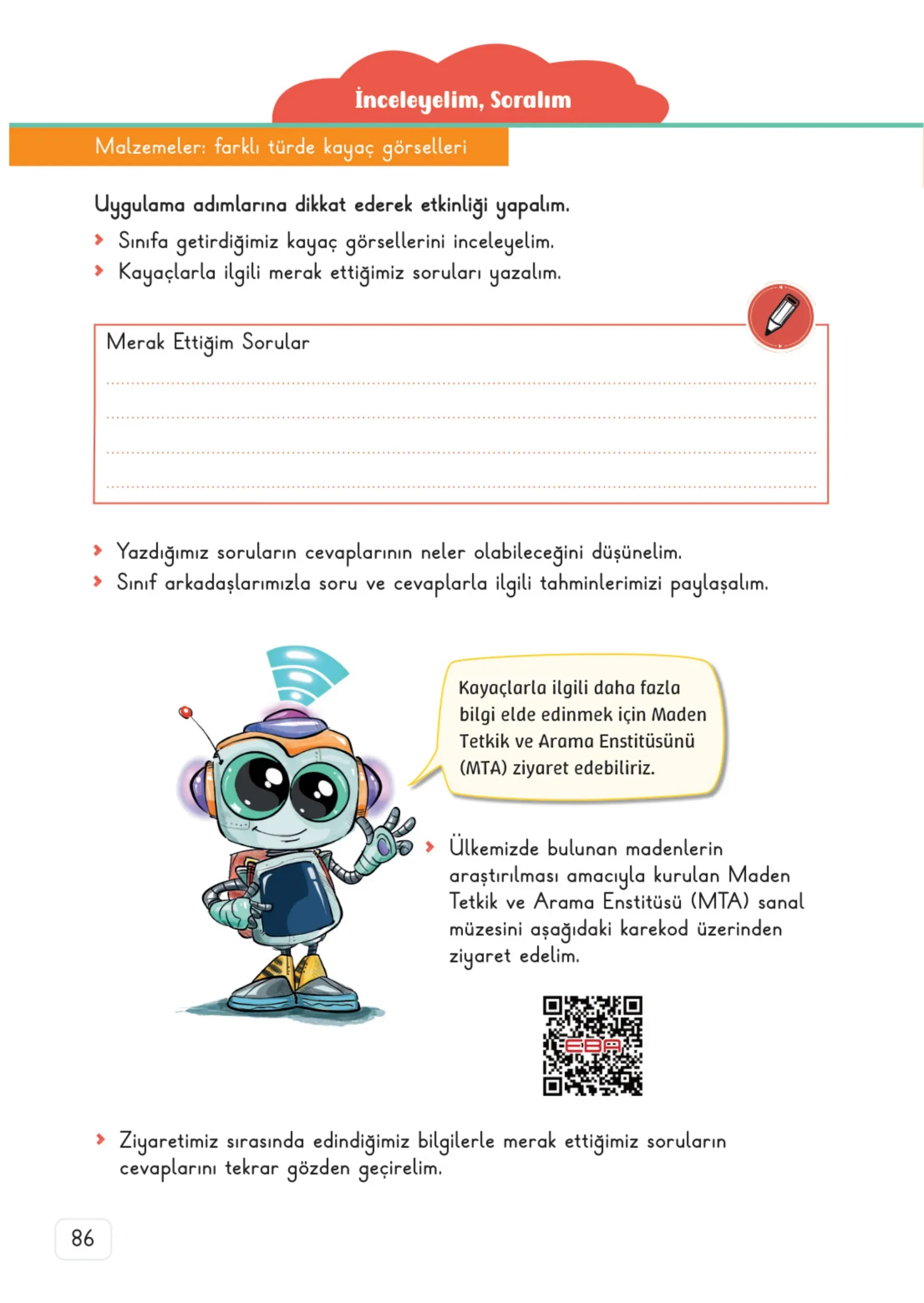 3. Sınıf Fen Bilimleri Ders Kitabı Cevapları Meb Yayınları 1. Kitap Sayfa 86