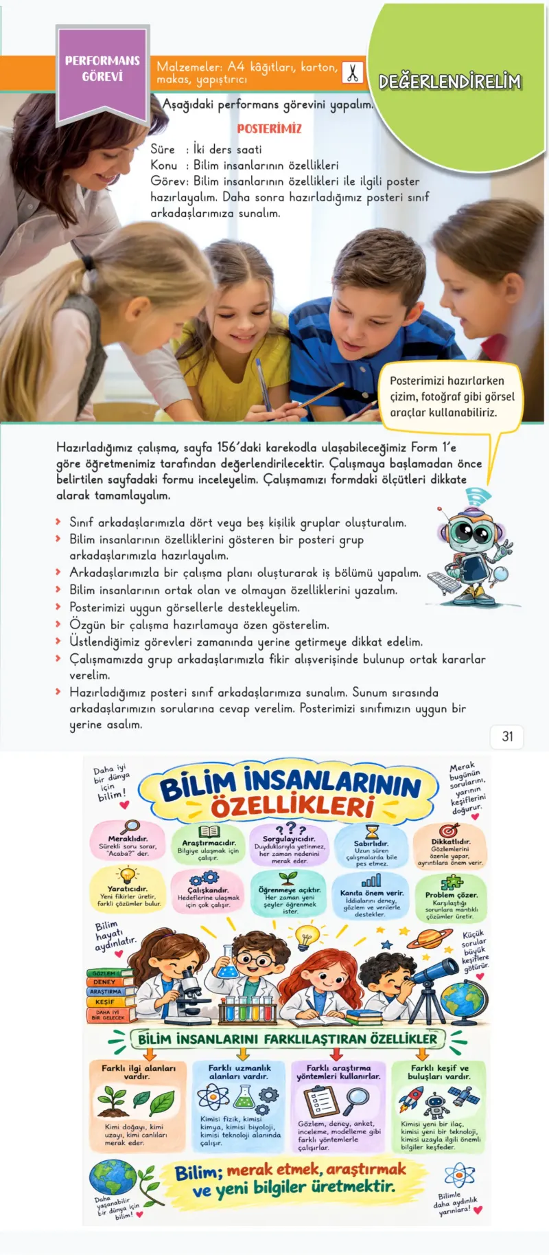 3. Sınıf Fen Bilimleri Ders Kitabı Cevapları Meb Yayınları 1. Kitap Sayfa 31 Çözüm Görseli