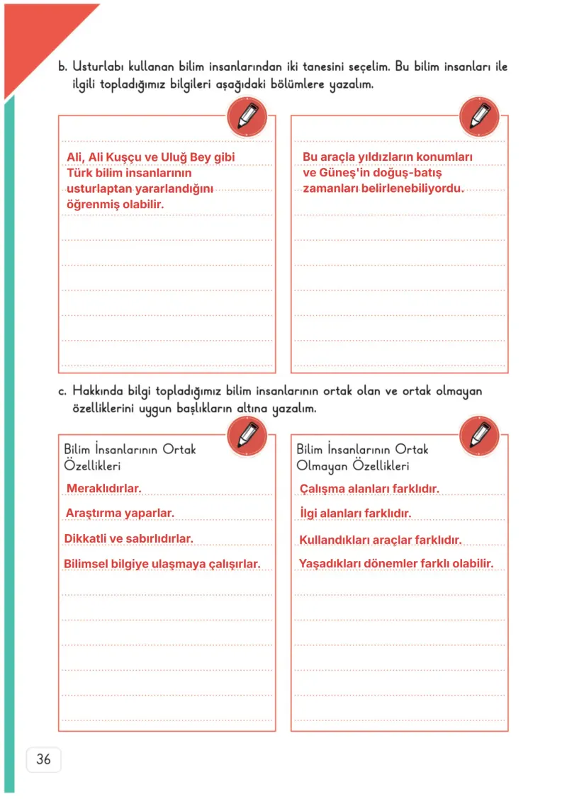 3. Sınıf Fen Bilimleri Ders Kitabı Cevapları Meb Yayınları 1. Kitap Sayfa 36 Çözüm Görseli