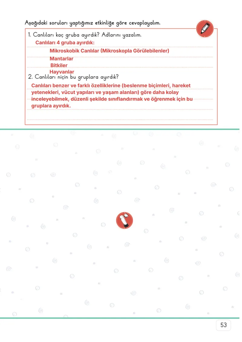 3. Sınıf Fen Bilimleri Ders Kitabı Cevapları Meb Yayınları 1. Kitap Sayfa 53 Çözüm Görseli