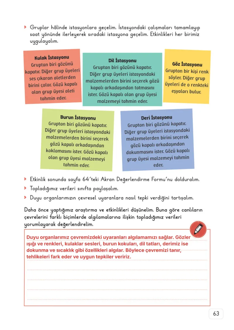 3. Sınıf Fen Bilimleri Ders Kitabı Cevapları Meb Yayınları 1. Kitap Sayfa 63 Çözüm Görseli