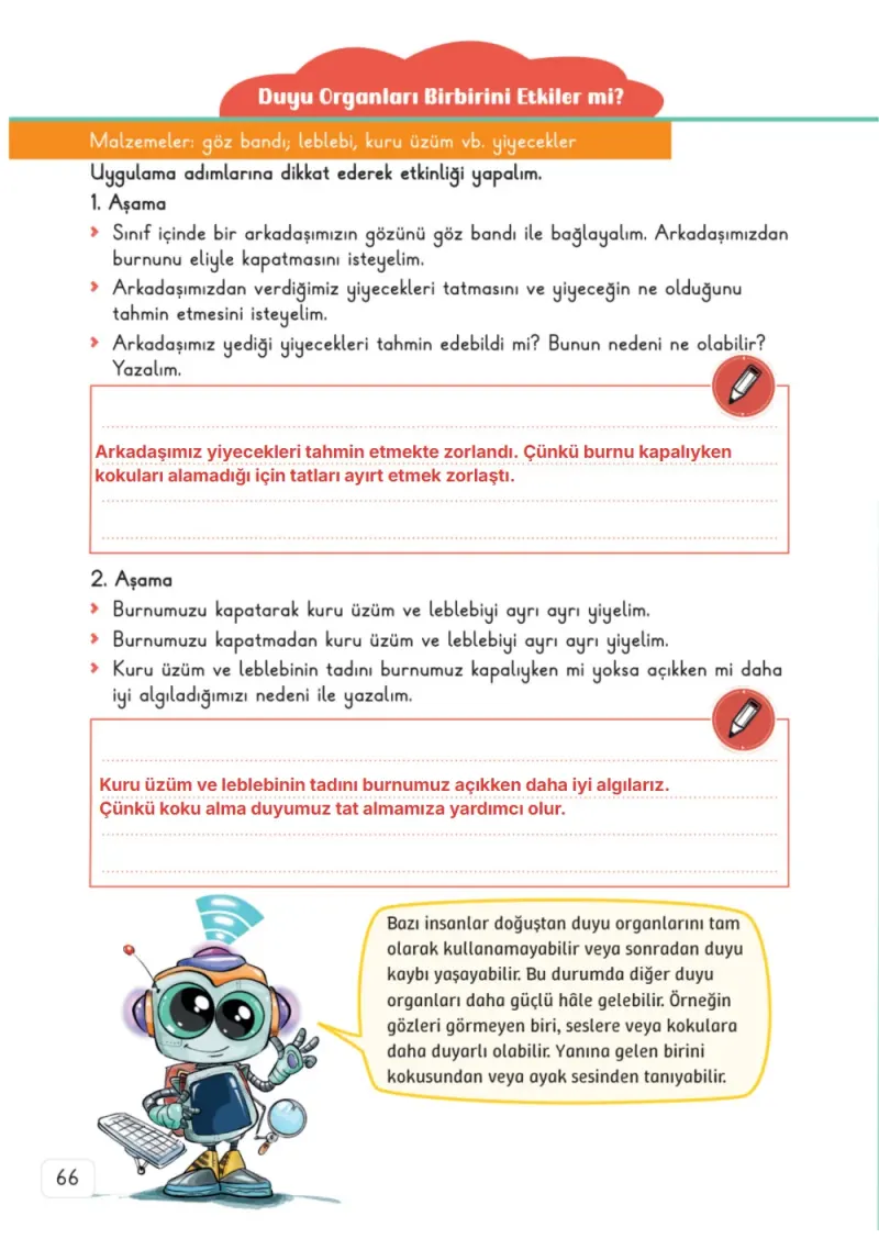 3. Sınıf Fen Bilimleri Ders Kitabı Cevapları Meb Yayınları 1. Kitap Sayfa 66 Çözüm Görseli