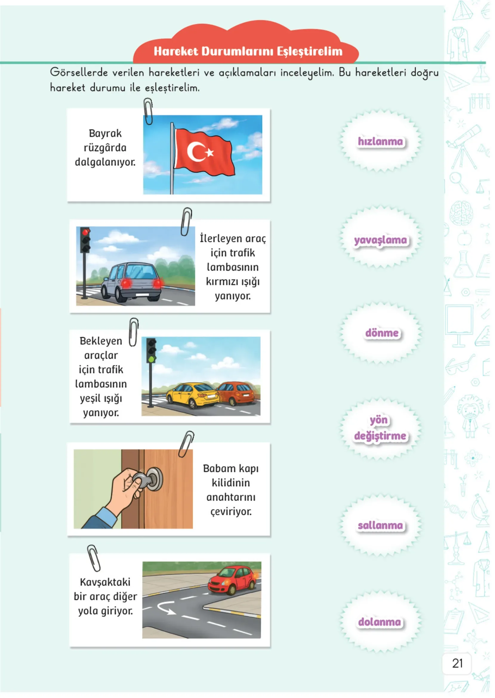 3. Sınıf Fen Bilimleri Ders Kitabı Cevapları Meb Yayınları 2. Kitap Sayfa 21