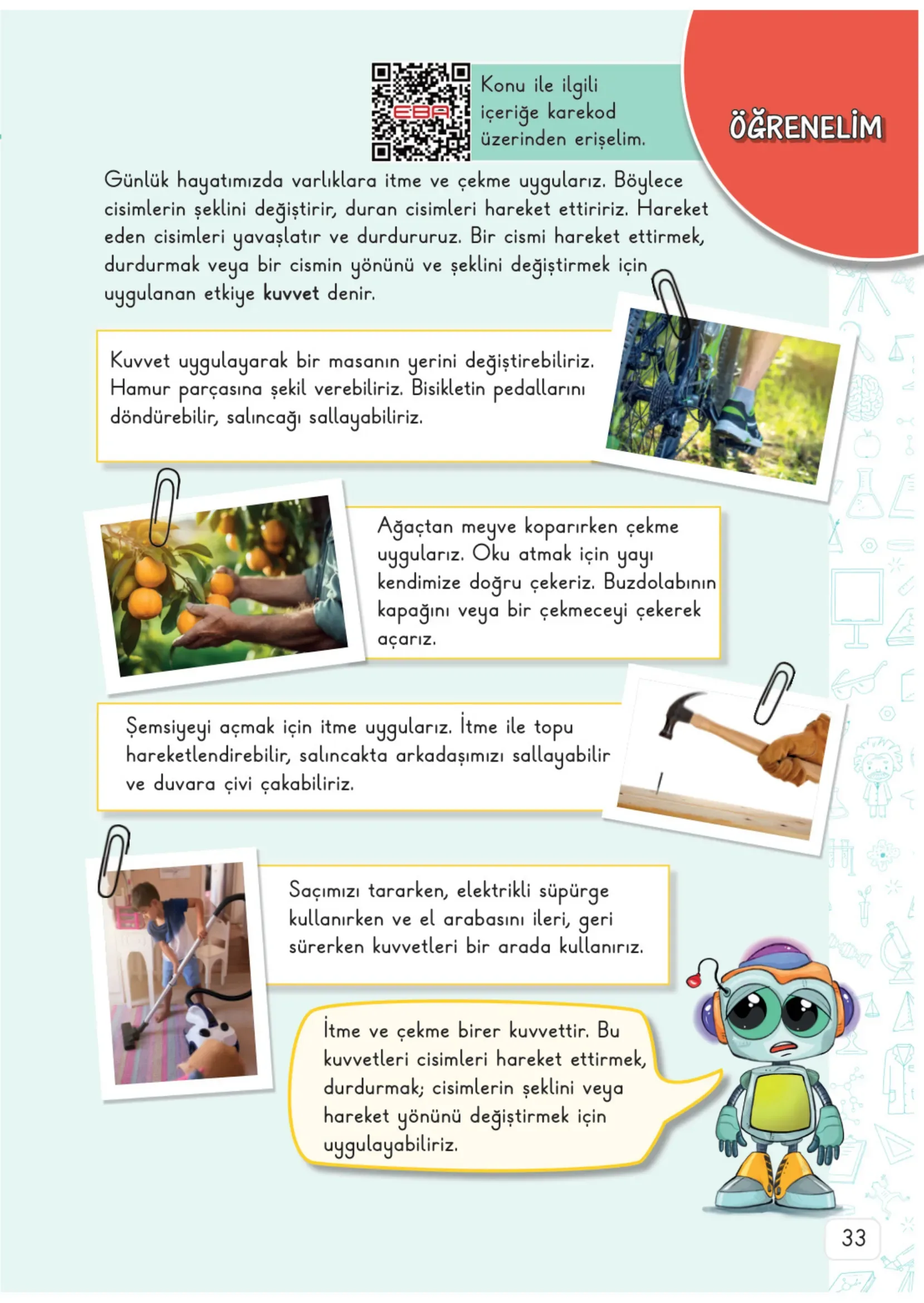 3. Sınıf Fen Bilimleri Ders Kitabı Cevapları Meb Yayınları 2. Kitap Sayfa 33