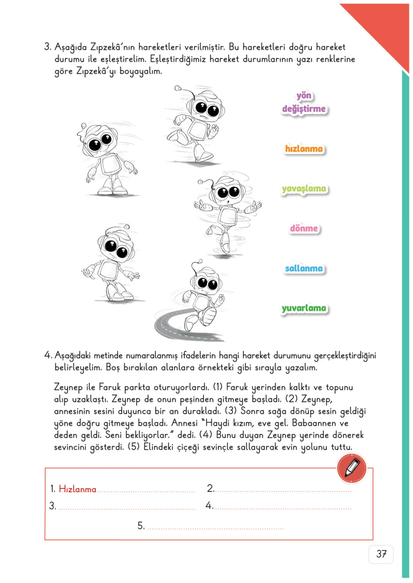 3. Sınıf Fen Bilimleri Ders Kitabı Cevapları Meb Yayınları 2. Kitap Sayfa 37
