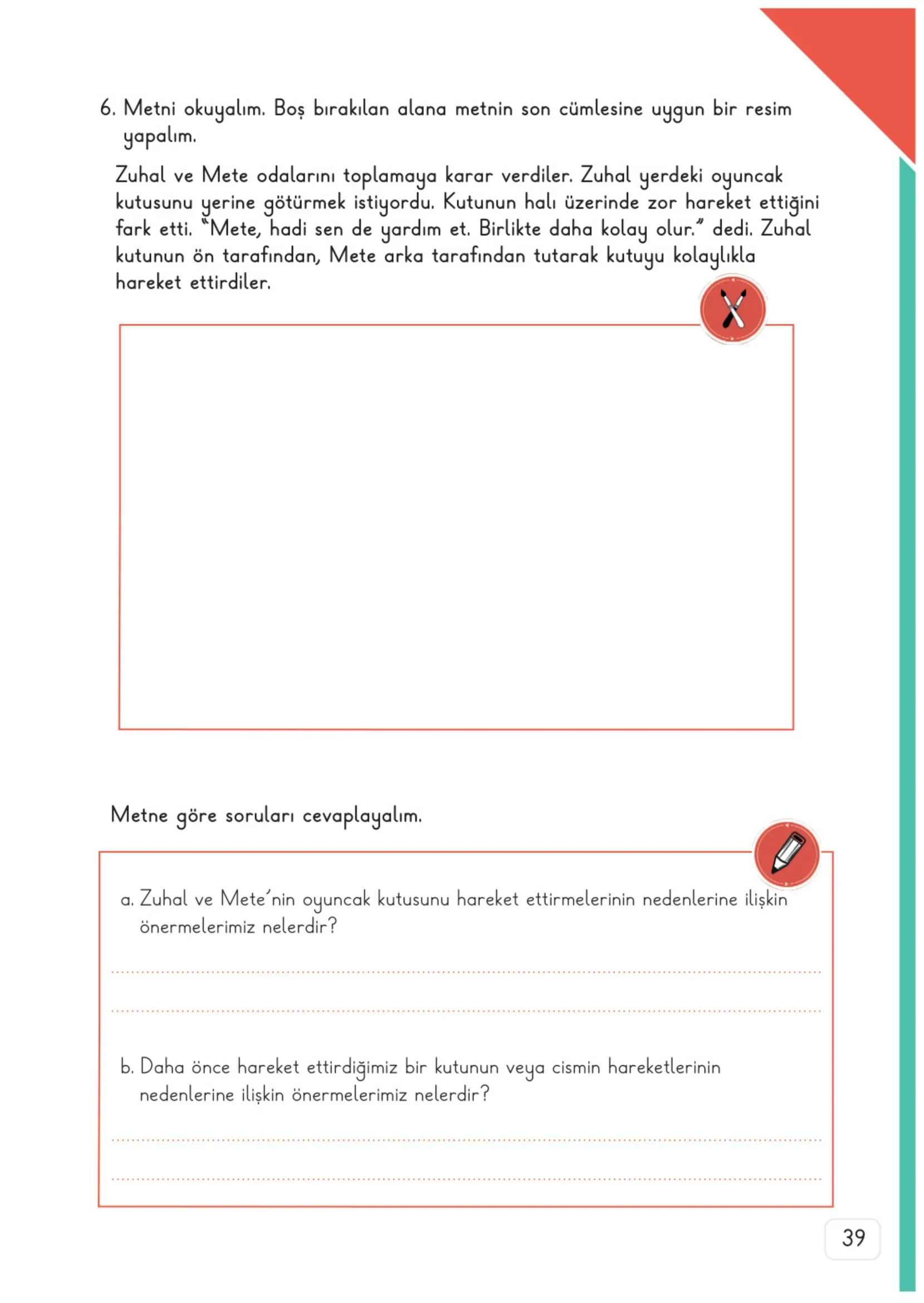 3. Sınıf Fen Bilimleri Ders Kitabı Cevapları Meb Yayınları 2. Kitap Sayfa 39