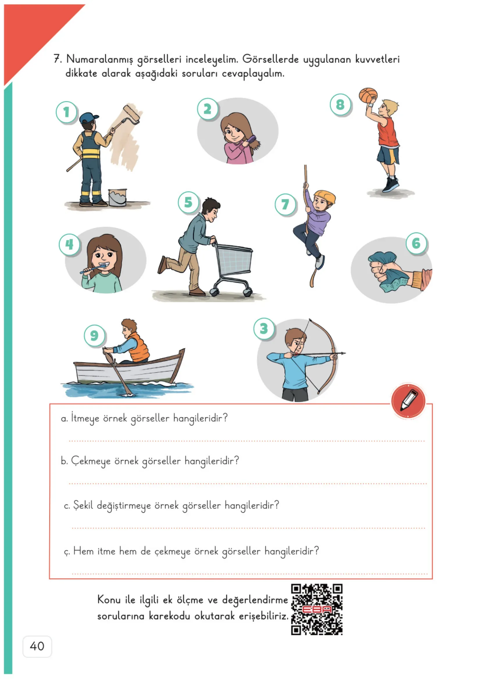 3. Sınıf Fen Bilimleri Ders Kitabı Cevapları Meb Yayınları 2. Kitap Sayfa 40