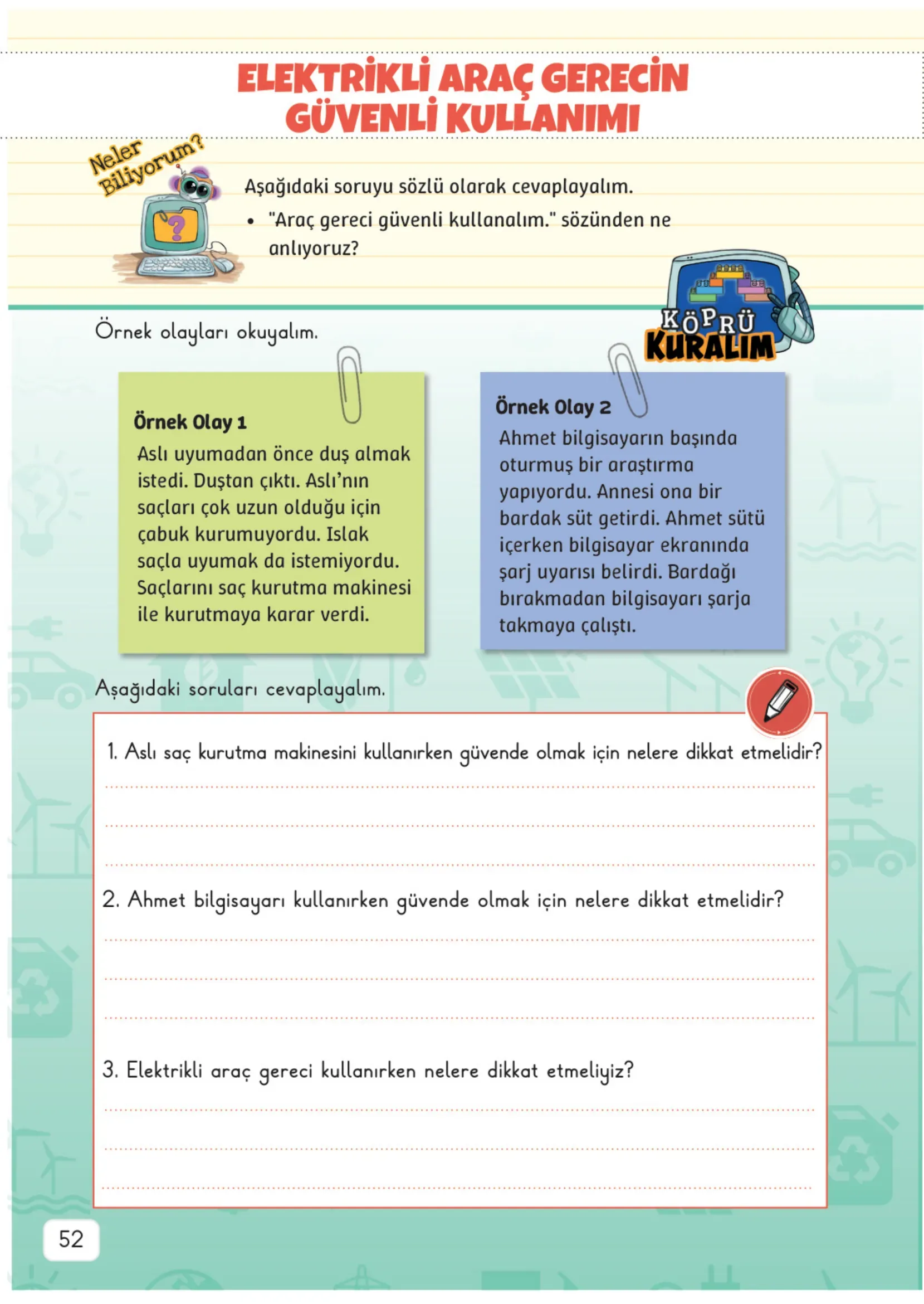 3. Sınıf Fen Bilimleri Ders Kitabı Cevapları Meb Yayınları 2. Kitap Sayfa 52