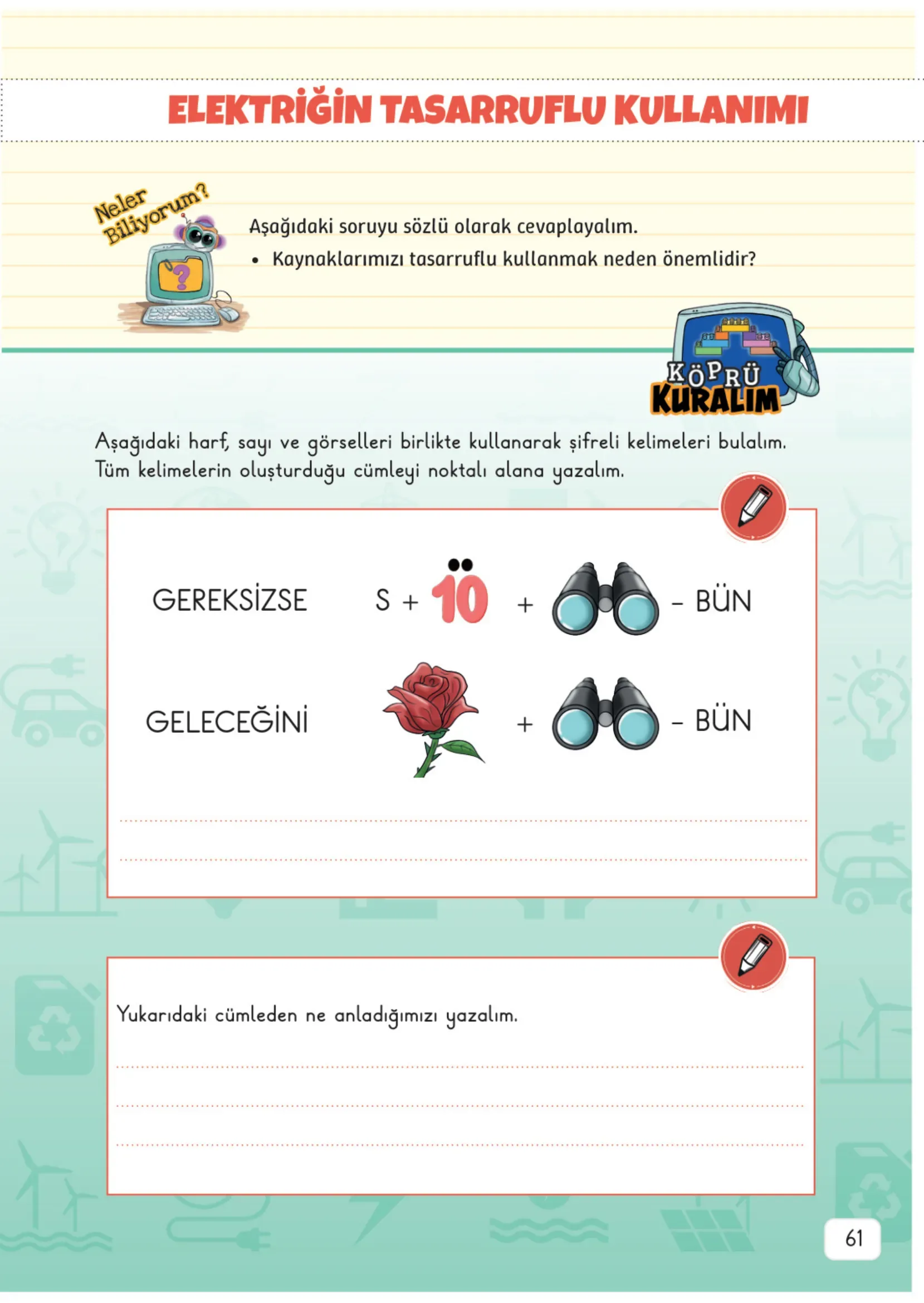 3. Sınıf Fen Bilimleri Ders Kitabı Cevapları Meb Yayınları 2. Kitap Sayfa 61