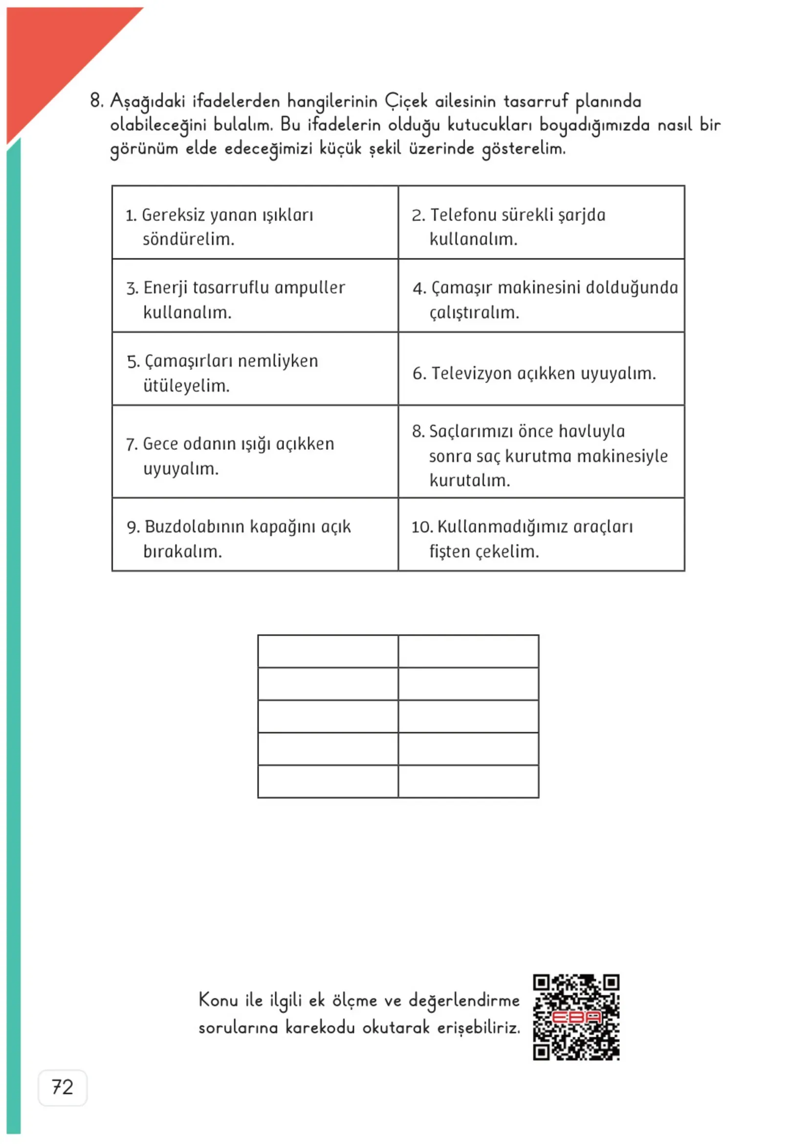 3. Sınıf Fen Bilimleri Ders Kitabı Cevapları Meb Yayınları 2. Kitap Sayfa 72
