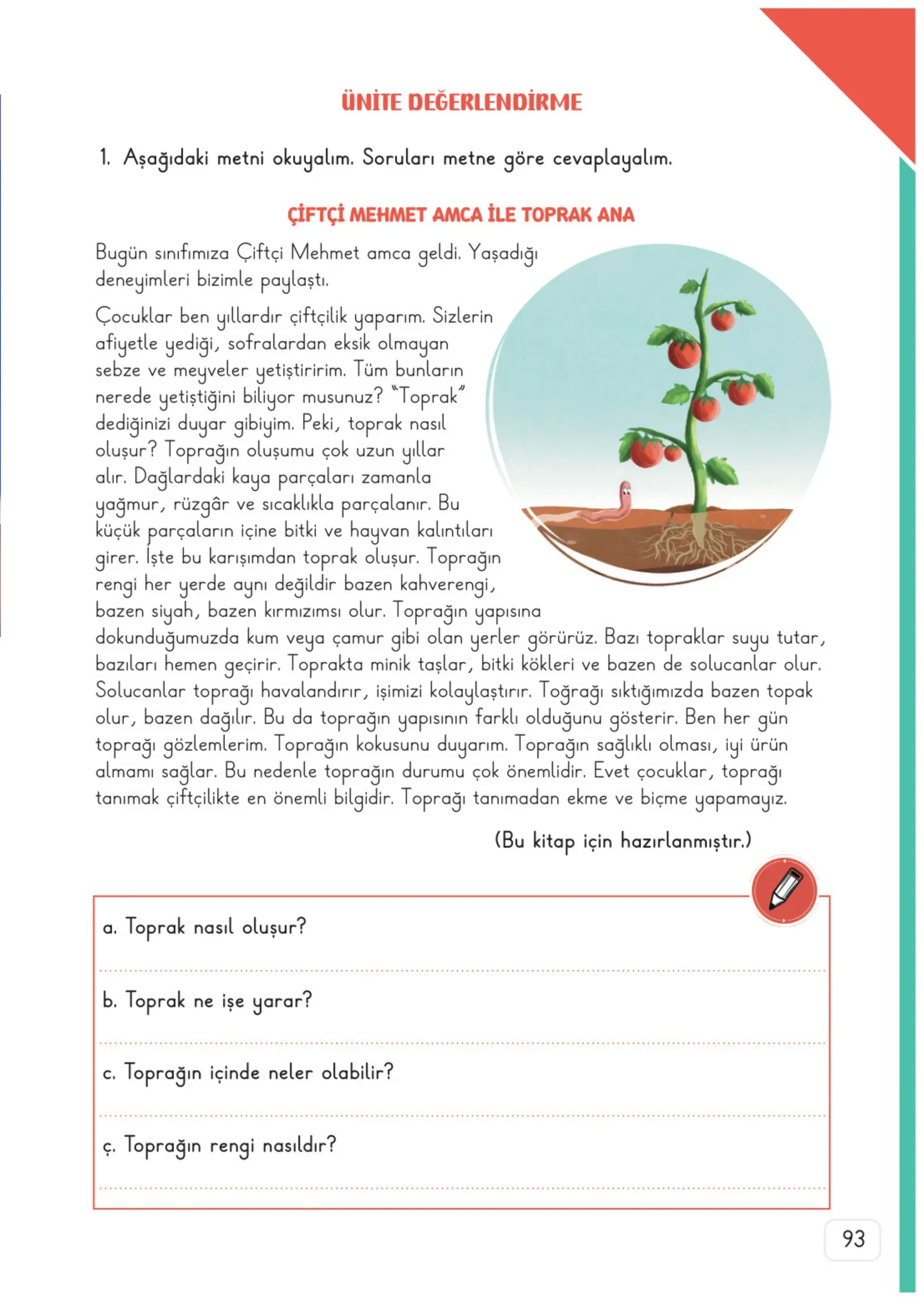 3. Sınıf Fen Bilimleri Ders Kitabı Cevapları Meb Yayınları 2. Kitap Sayfa 93