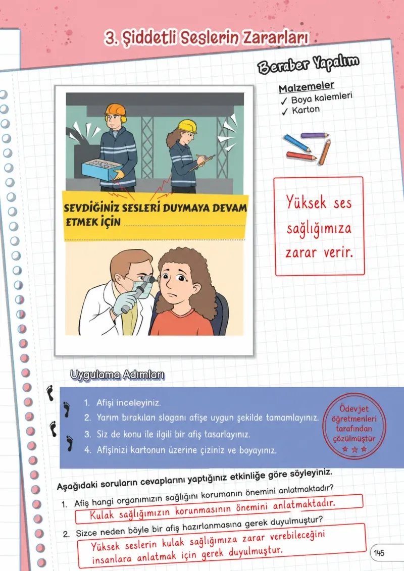 3. Sınıf Fen Bilimleri Ders Kitabı Cevapları Meb Yayınları Sayfa 145 Çözüm Görseli