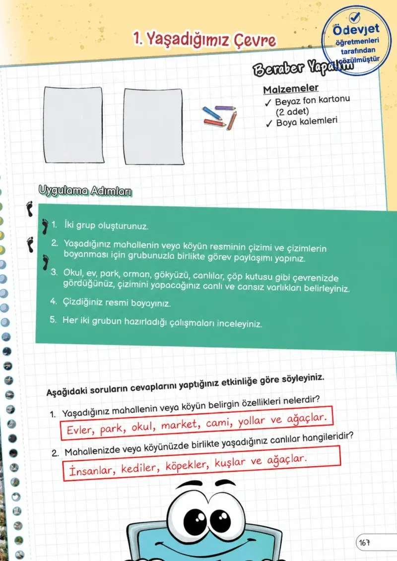 3. Sınıf Fen Bilimleri Ders Kitabı Cevapları Meb Yayınları Sayfa 167 Çözüm Görseli
