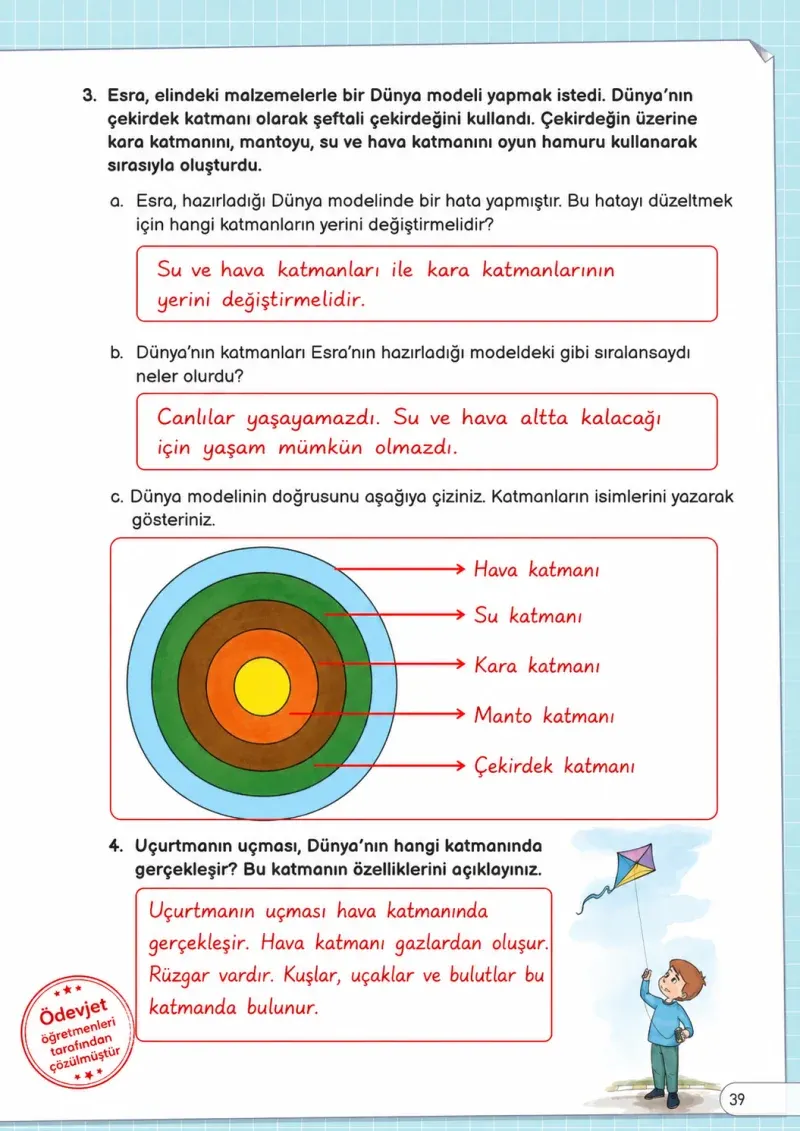 3. Sınıf Fen Bilimleri Ders Kitabı Cevapları Meb Yayınları Sayfa 39 Çözüm Görseli