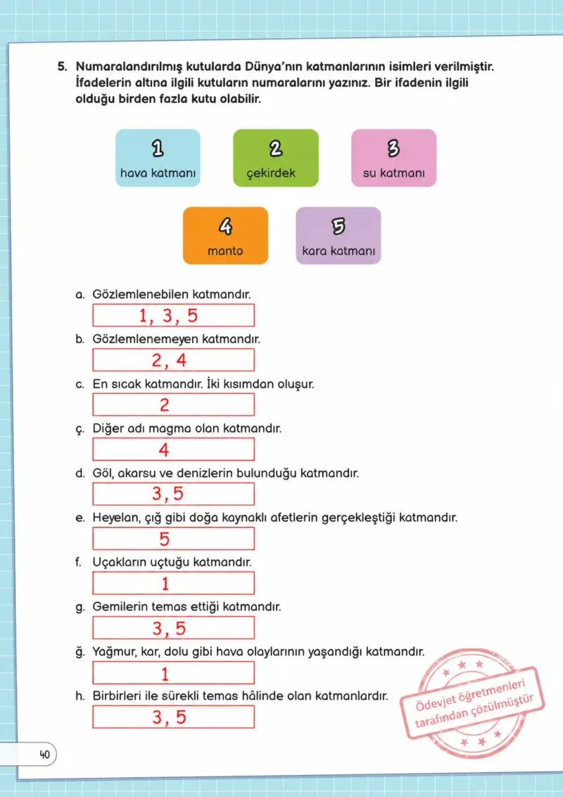 3. Sınıf Fen Bilimleri Ders Kitabı Cevapları Meb Yayınları Sayfa 40 Çözüm Görseli