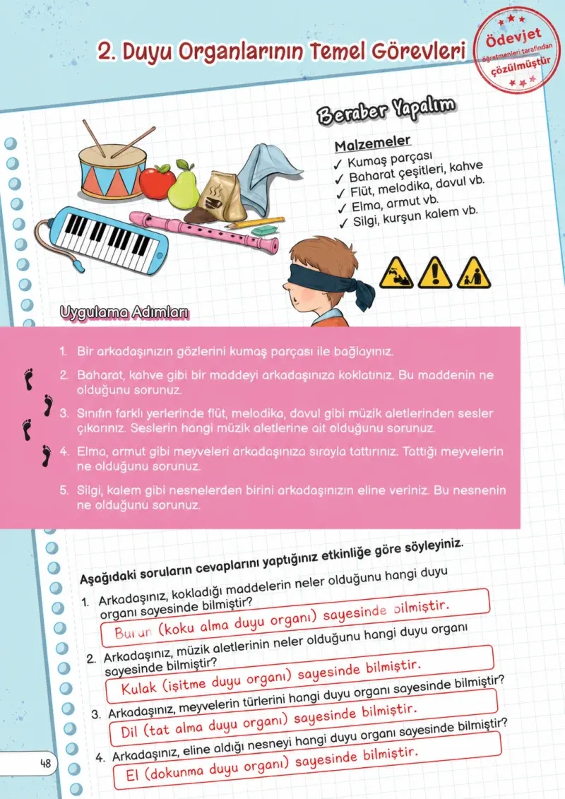 3. Sınıf Fen Bilimleri Ders Kitabı Cevapları Meb Yayınları Sayfa 48 Çözüm Görseli
