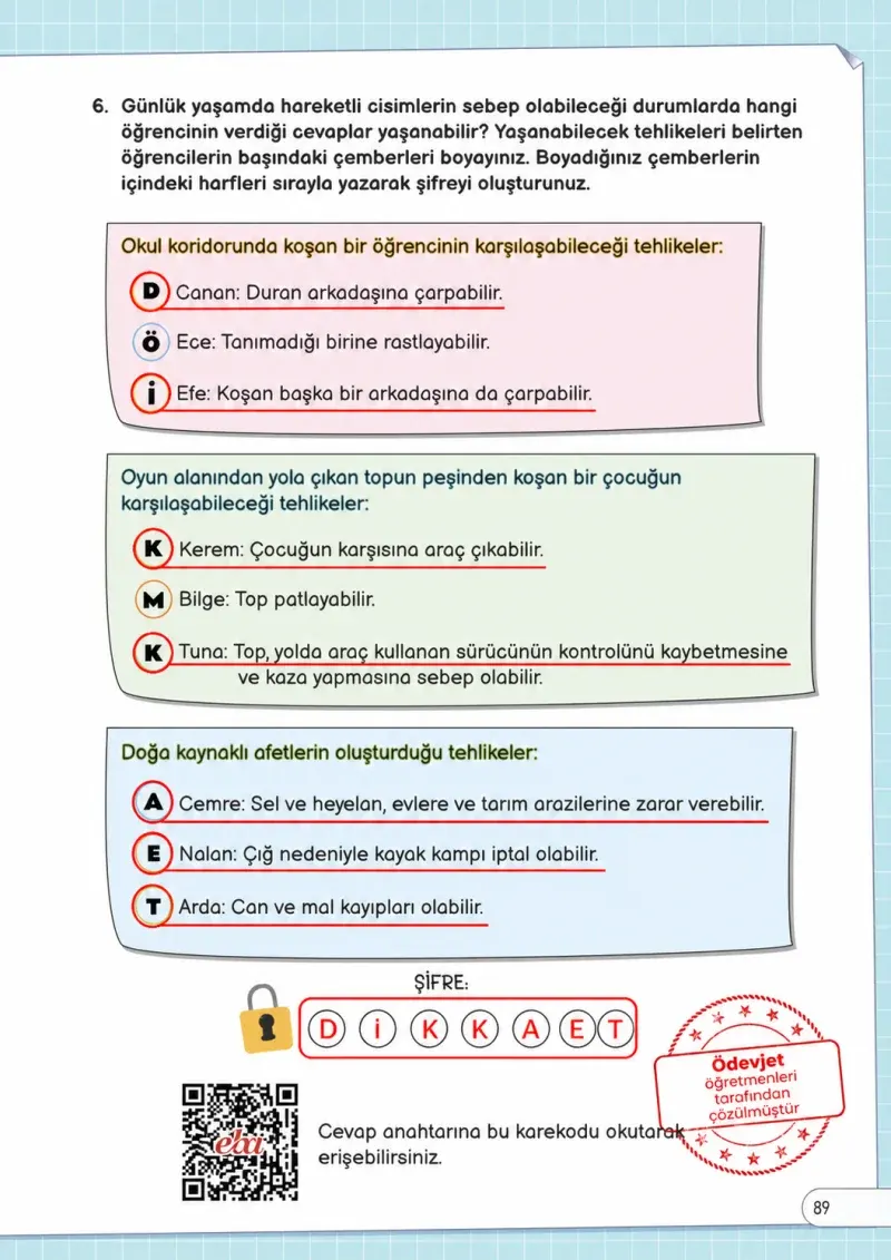 3. Sınıf Fen Bilimleri Ders Kitabı Cevapları Meb Yayınları Sayfa 89 Çözüm Görseli