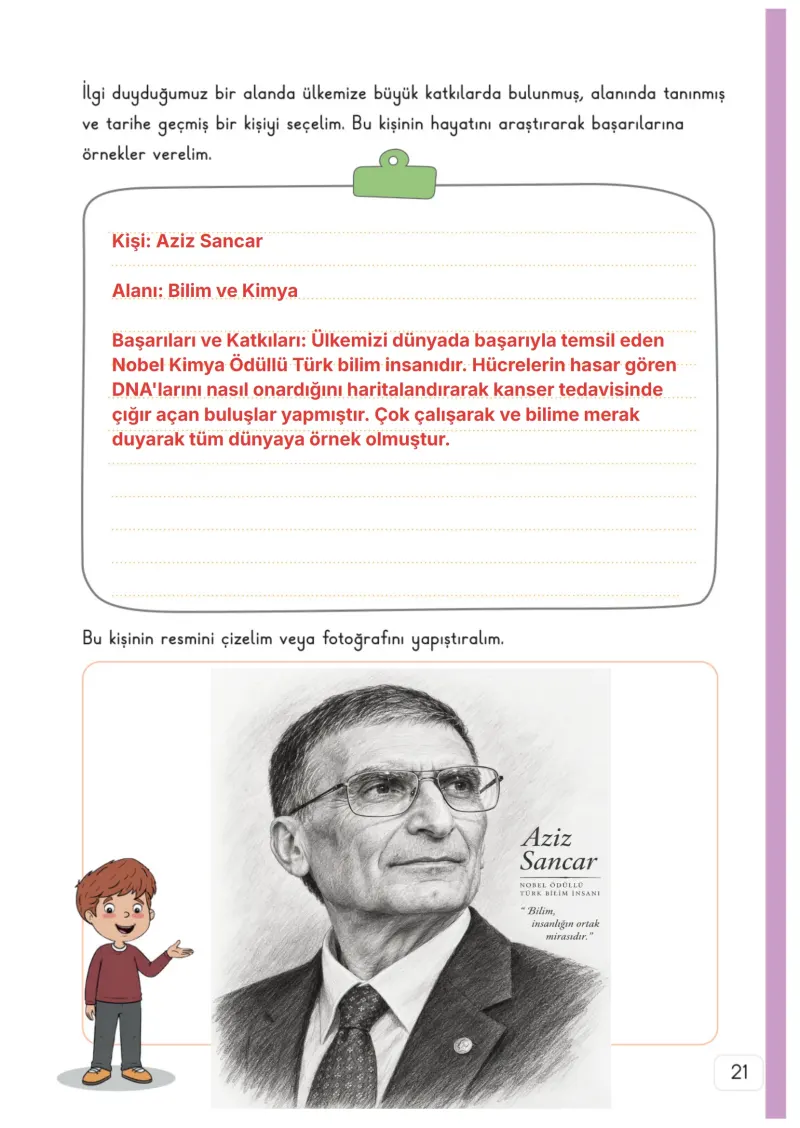 3. Sınıf Hayat Bilgisi Ders Kitabı Cevapları Meb Yayınları 1. Kitap Sayfa 21 Çözüm Görseli