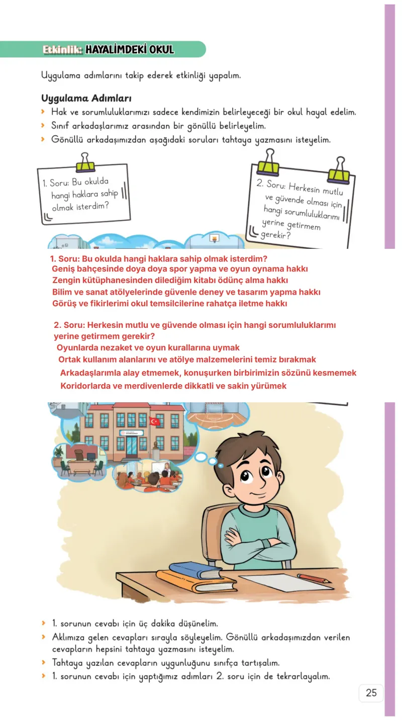3. Sınıf Hayat Bilgisi Ders Kitabı Cevapları Meb Yayınları 1. Kitap Sayfa 25 Çözüm Görseli