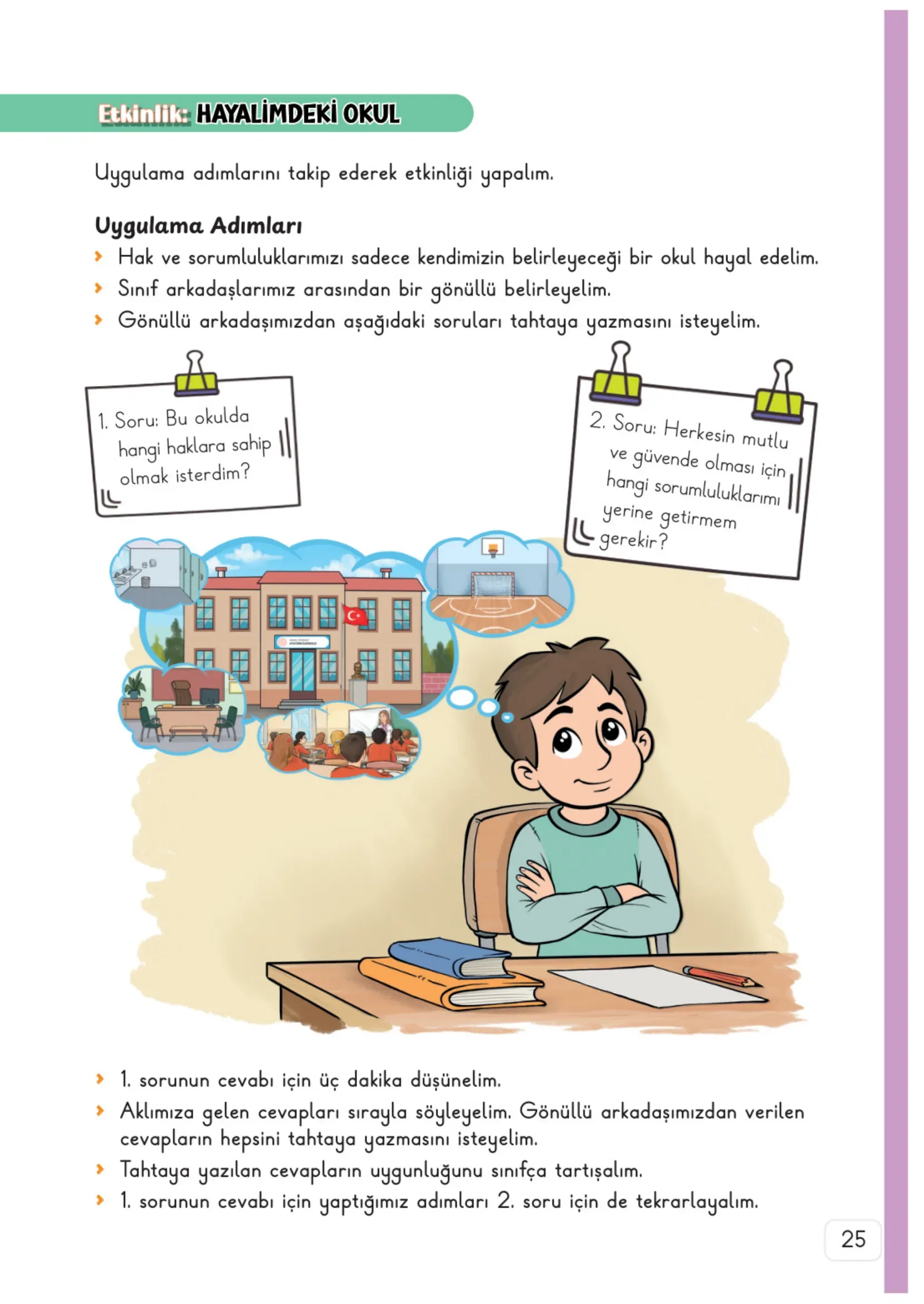 3. Sınıf Hayat Bilgisi Ders Kitabı Cevapları Meb Yayınları 1. Kitap Sayfa 25