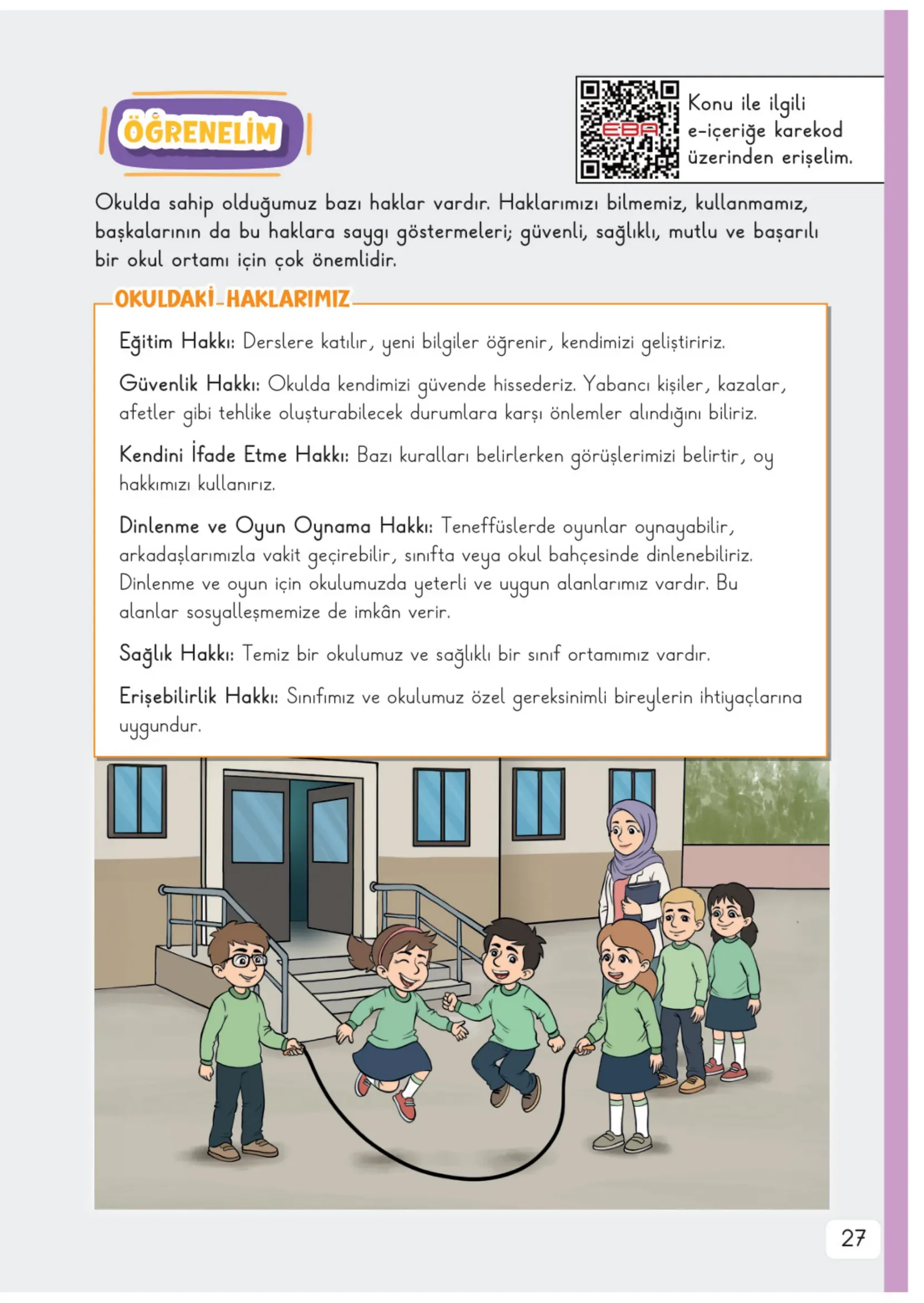 3. Sınıf Hayat Bilgisi Ders Kitabı Cevapları Meb Yayınları 1. Kitap Sayfa 27