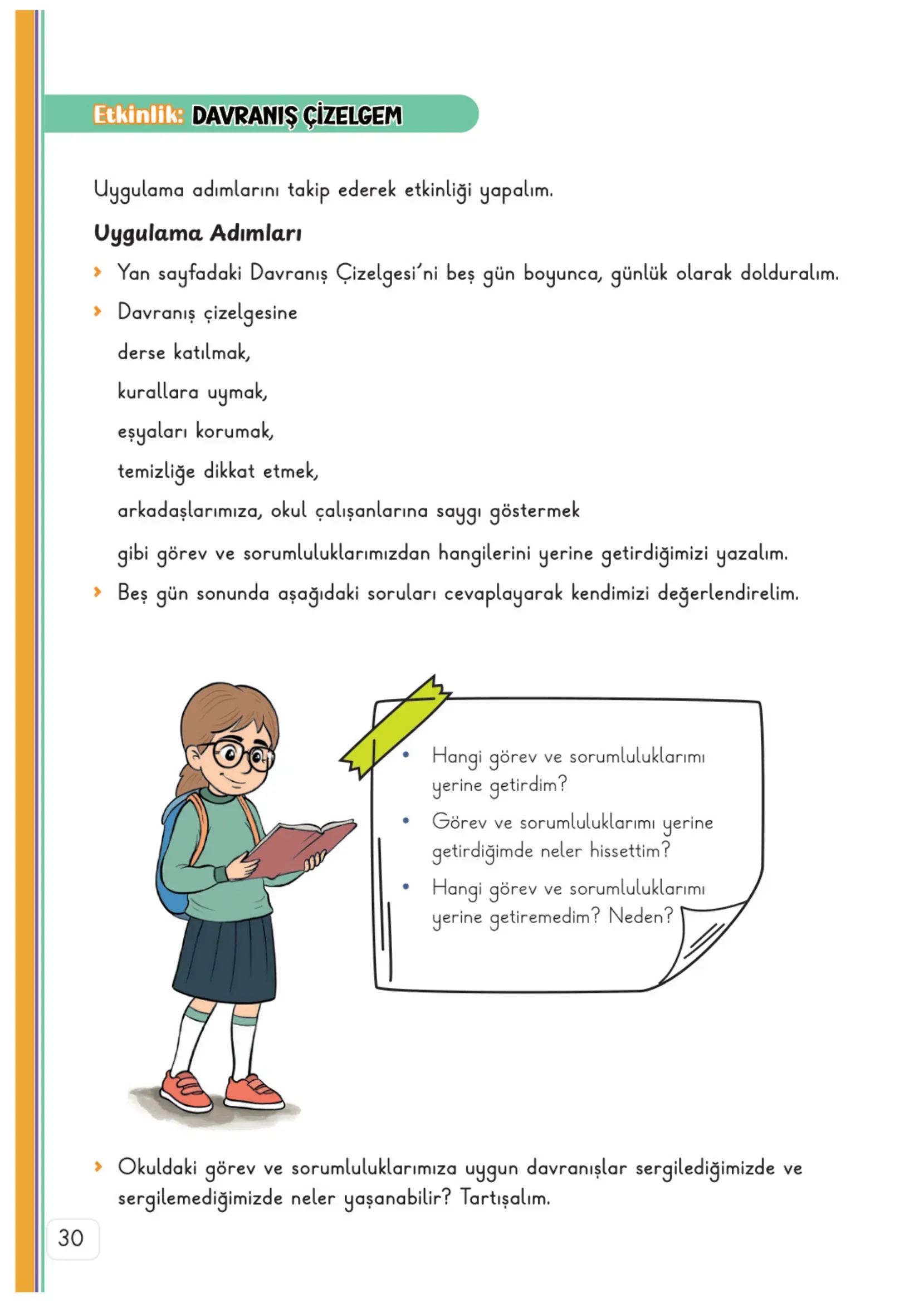 3. Sınıf Hayat Bilgisi Ders Kitabı Cevapları Meb Yayınları 1. Kitap Sayfa 30