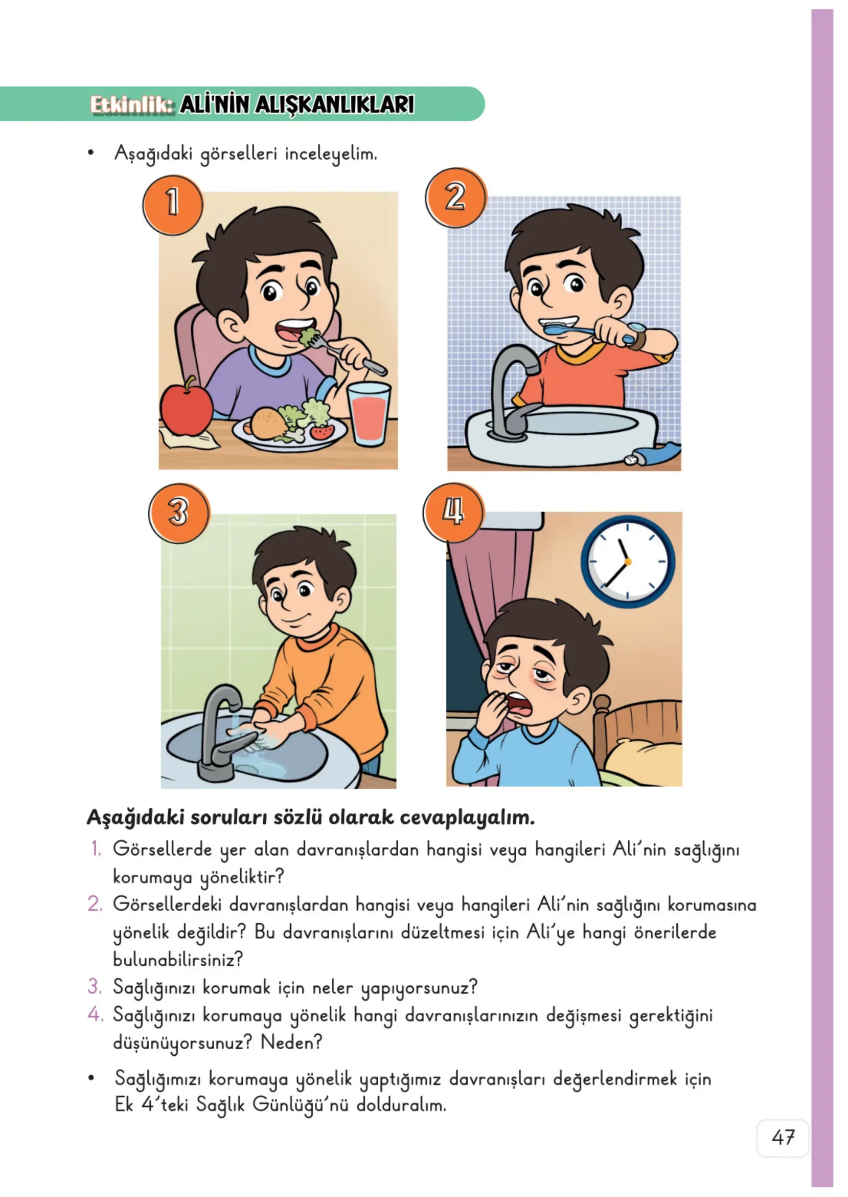 3. Sınıf Hayat Bilgisi Ders Kitabı Cevapları Meb Yayınları 1. Kitap Sayfa 47