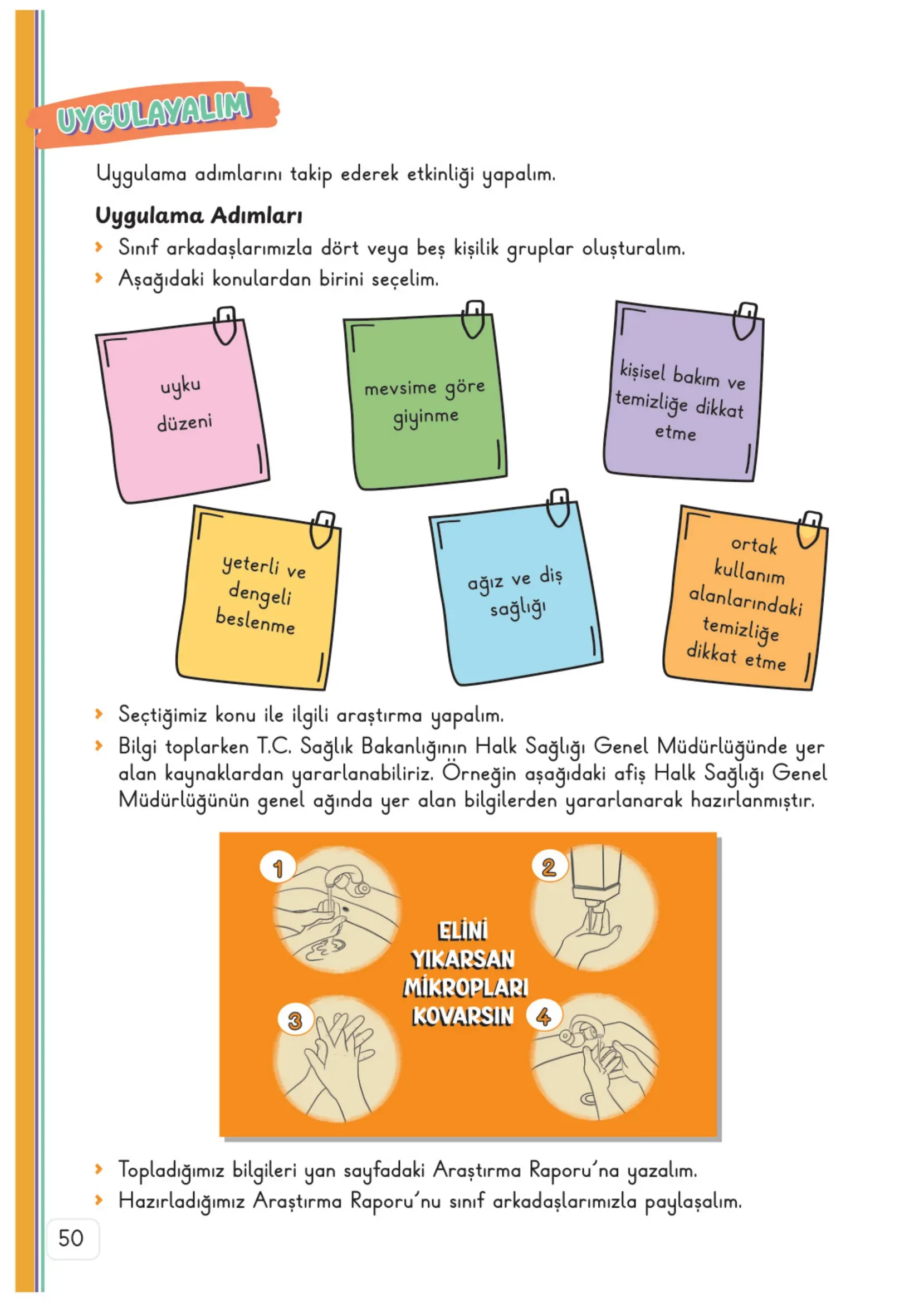 3. Sınıf Hayat Bilgisi Ders Kitabı Cevapları Meb Yayınları 1. Kitap Sayfa 50