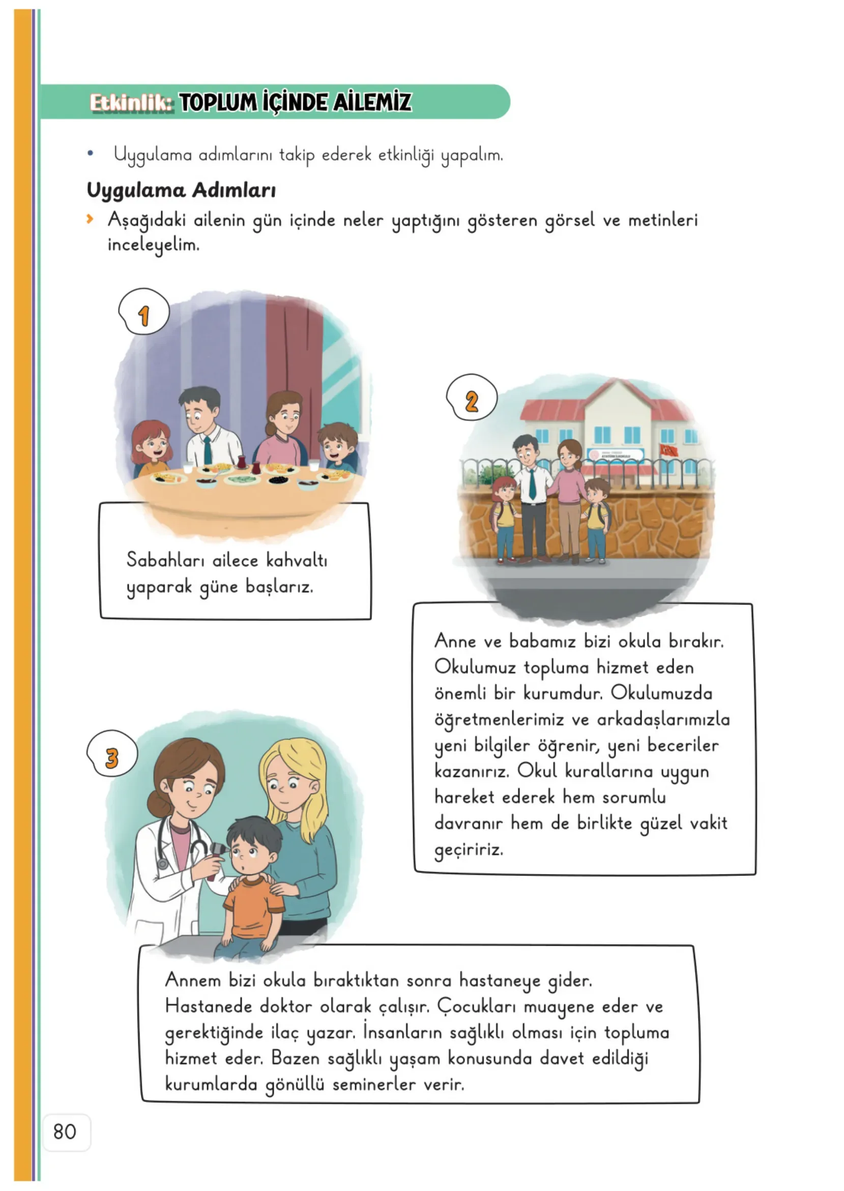 3. Sınıf Hayat Bilgisi Ders Kitabı Cevapları Meb Yayınları 1. Kitap Sayfa 80