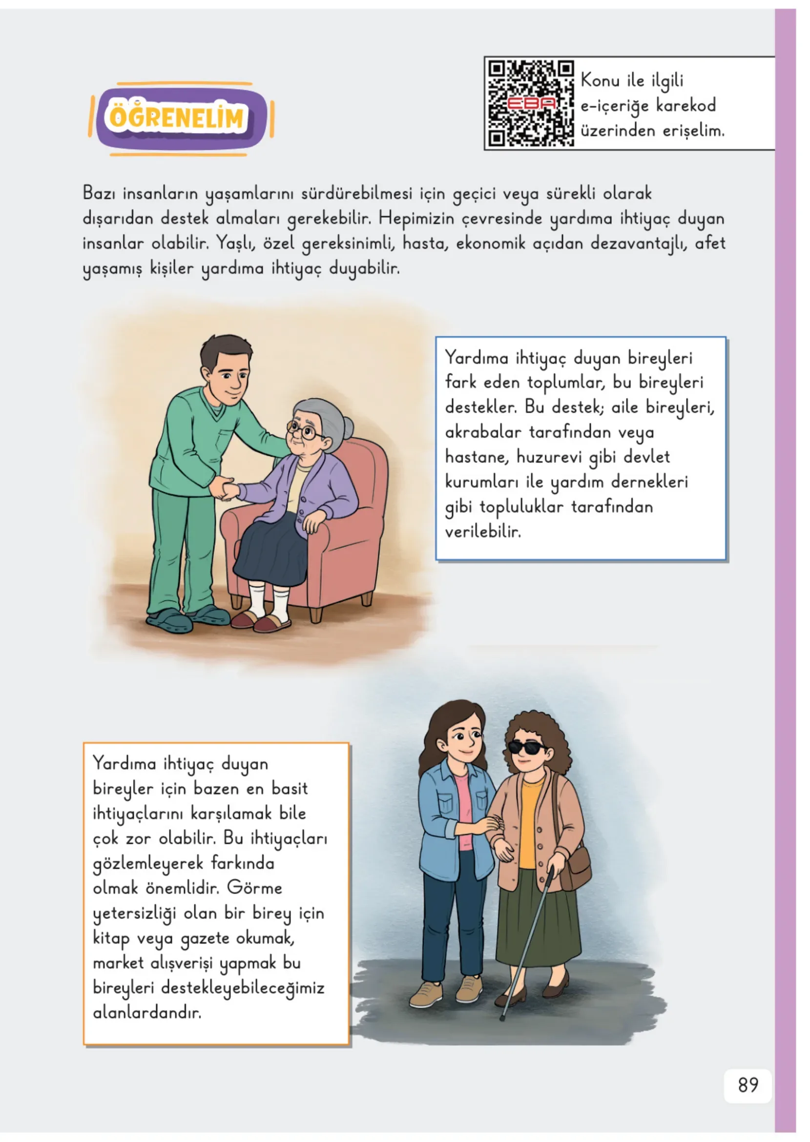 3. Sınıf Hayat Bilgisi Ders Kitabı Cevapları Meb Yayınları 1. Kitap Sayfa 89