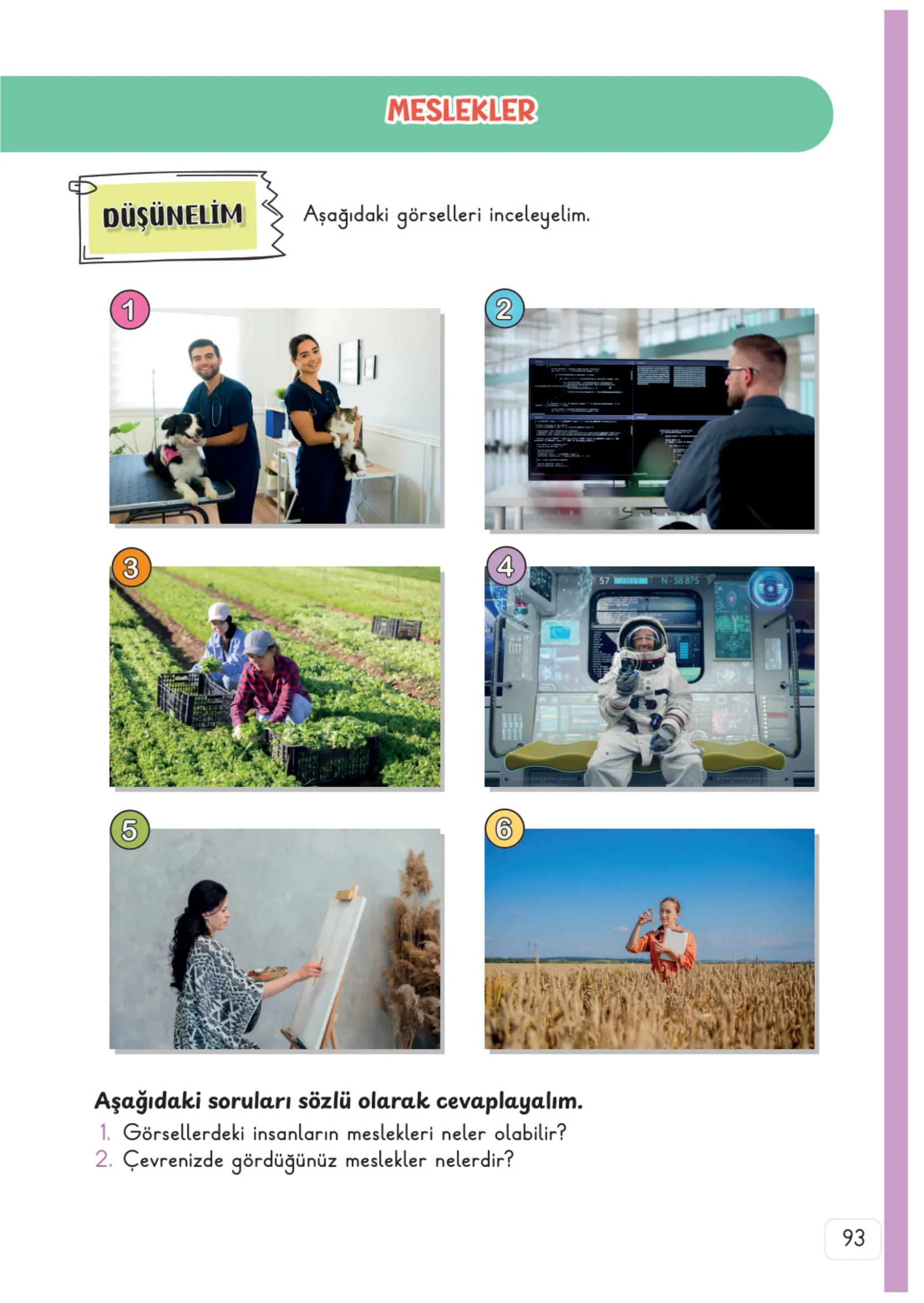 3. Sınıf Hayat Bilgisi Ders Kitabı Cevapları Meb Yayınları 1. Kitap Sayfa 93