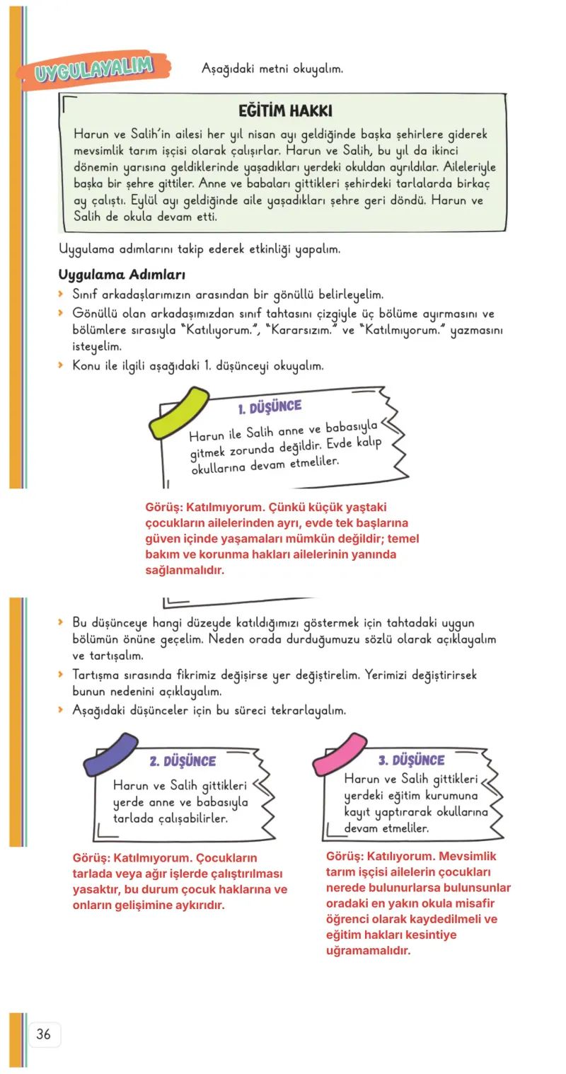 3. Sınıf Hayat Bilgisi Ders Kitabı Cevapları Meb Yayınları 1. Kitap Sayfa 36 Çözüm Görseli