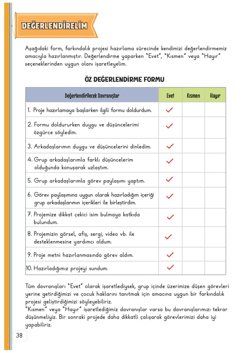 3. Sınıf Hayat Bilgisi Ders Kitabı Cevapları Meb Yayınları 1. Kitap Sayfa 38 Çözüm Görseli