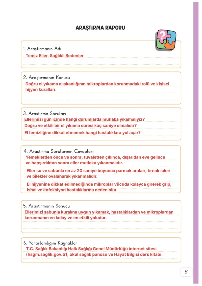 3. Sınıf Hayat Bilgisi Ders Kitabı Cevapları Meb Yayınları 1. Kitap Sayfa 51 Çözüm Görseli