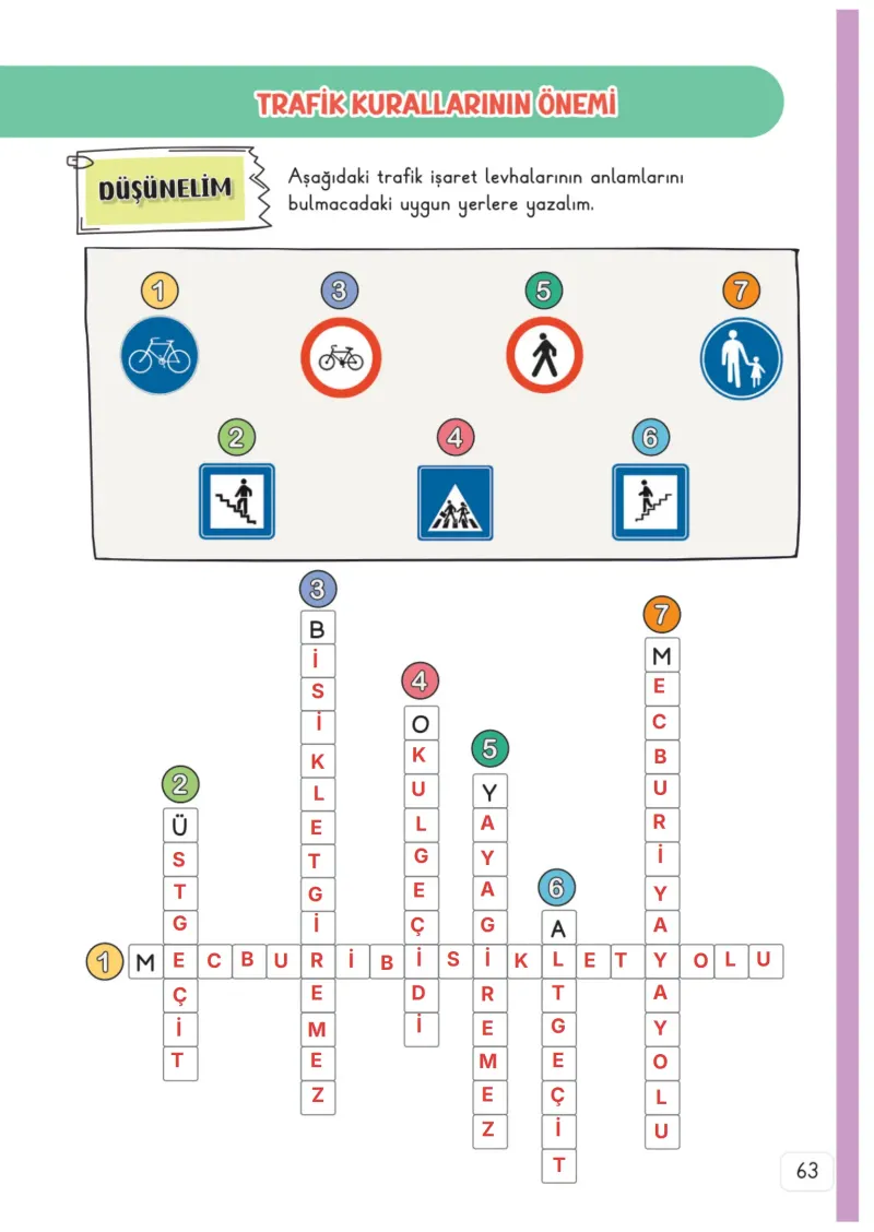 3. Sınıf Hayat Bilgisi Ders Kitabı Cevapları Meb Yayınları 1. Kitap Sayfa 63 Çözüm Görseli