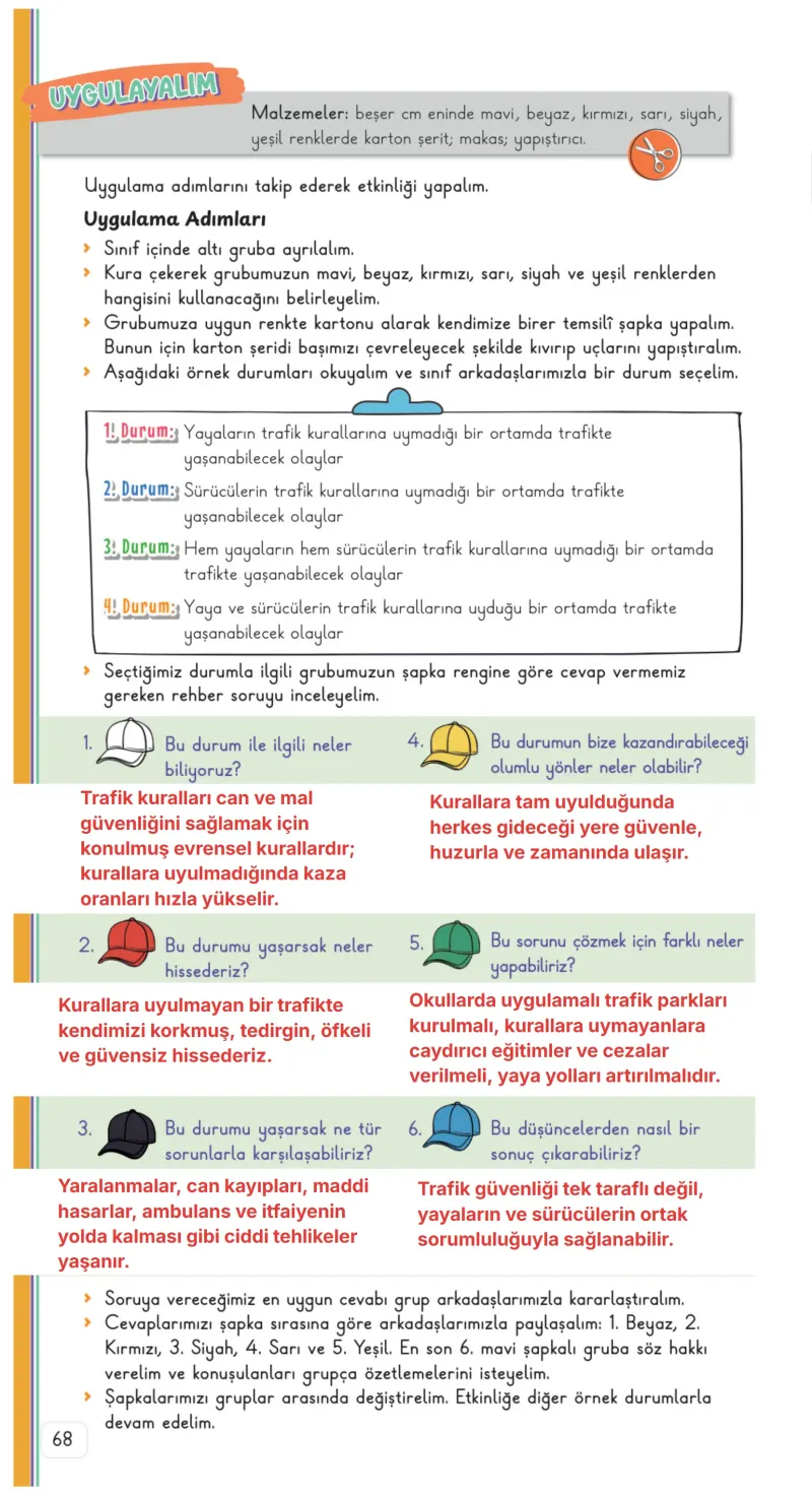 3. Sınıf Hayat Bilgisi Ders Kitabı Cevapları Meb Yayınları 1. Kitap Sayfa 68 Çözüm Görseli