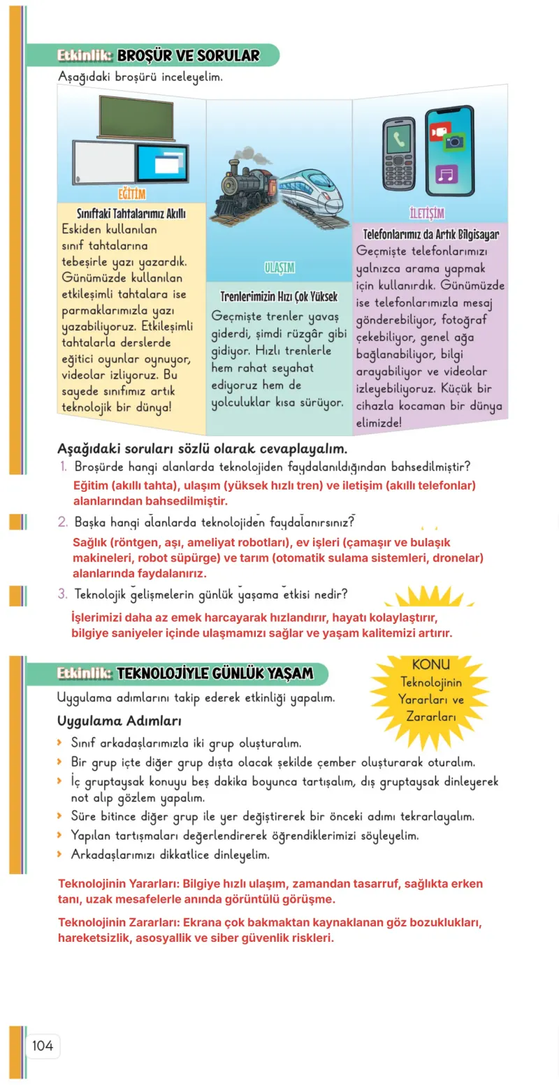 3. Sınıf Hayat Bilgisi Ders Kitabı Cevapları Meb Yayınları 2. Kitap Sayfa 104 Çözüm Görseli