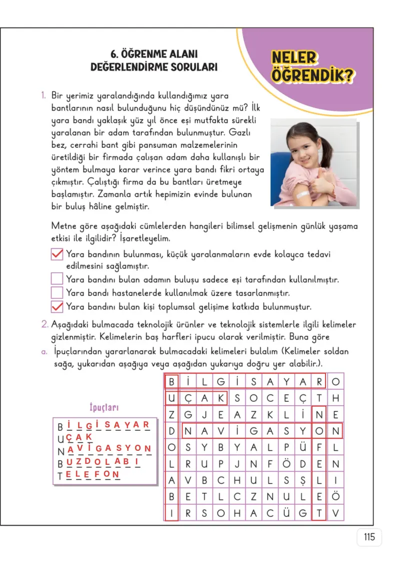 3. Sınıf Hayat Bilgisi Ders Kitabı Cevapları Meb Yayınları 2. Kitap Sayfa 115 Çözüm Görseli